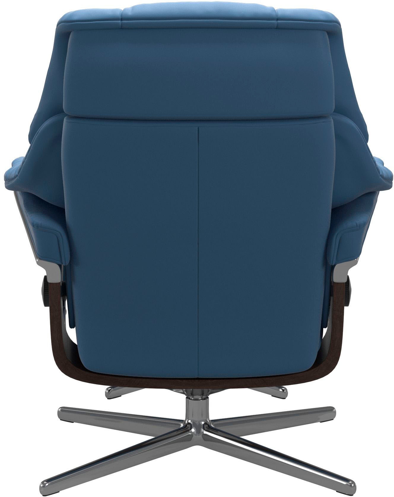 Stressless® Relaxsessel »Reno« Set, Relaxsessel mit Hocker,  mit Hocker, mit Cross Base, Größe S, M & L, Holzakzent Wenge