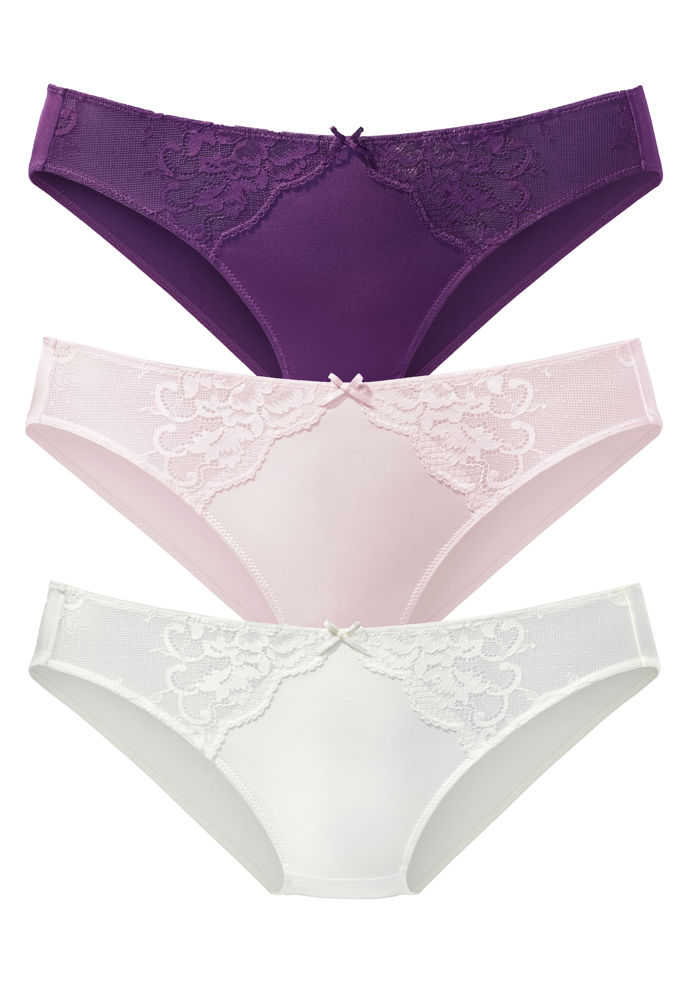 petite fleur Slip mit floraler Spitze und weichem Microtouch