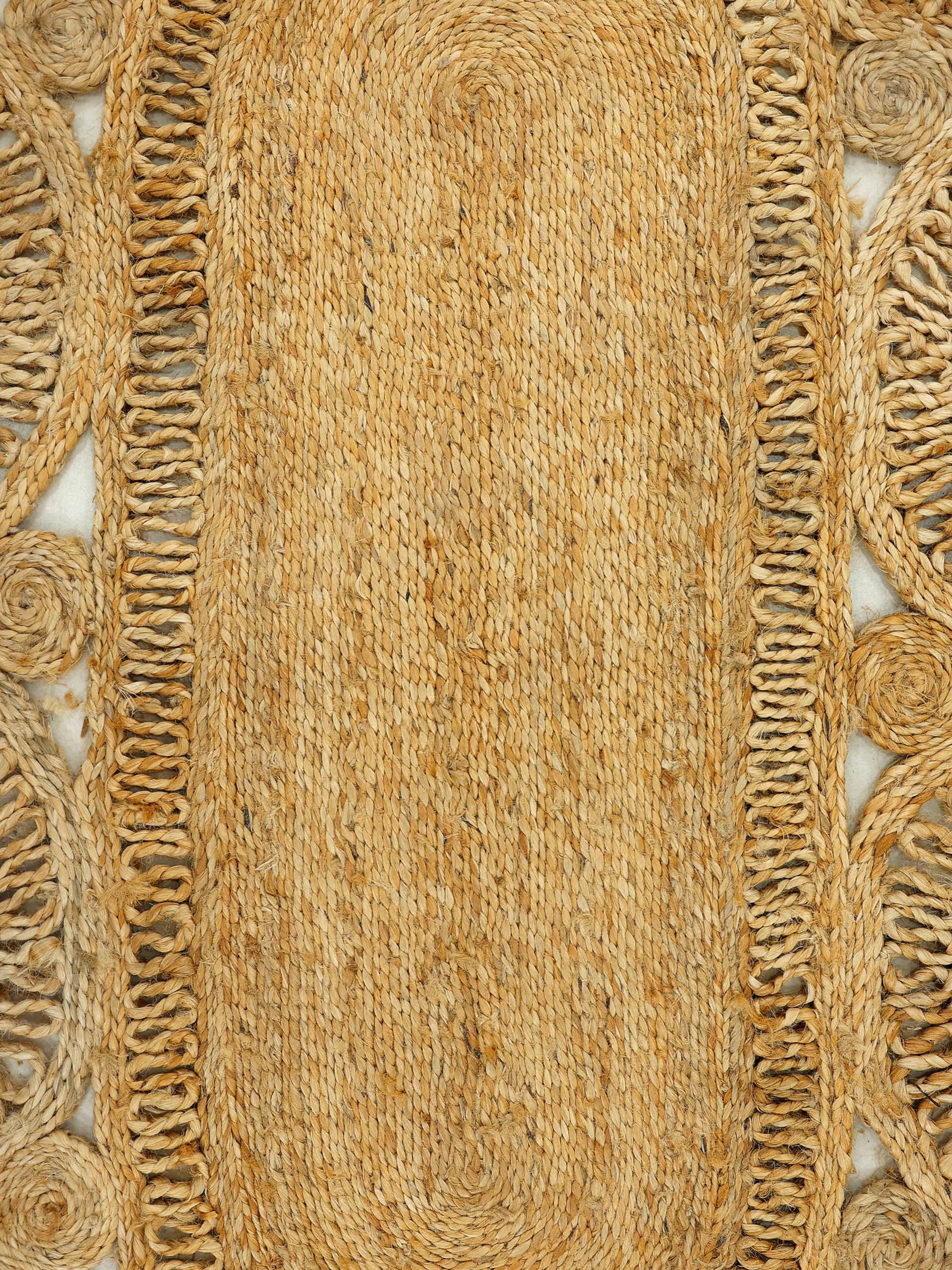 carpetfine Sisalteppich »Juteteppich Liam«, rund, 13 mm Höhe, natürliches Pflanzenmaterial von Hand gewebt, Boho Style