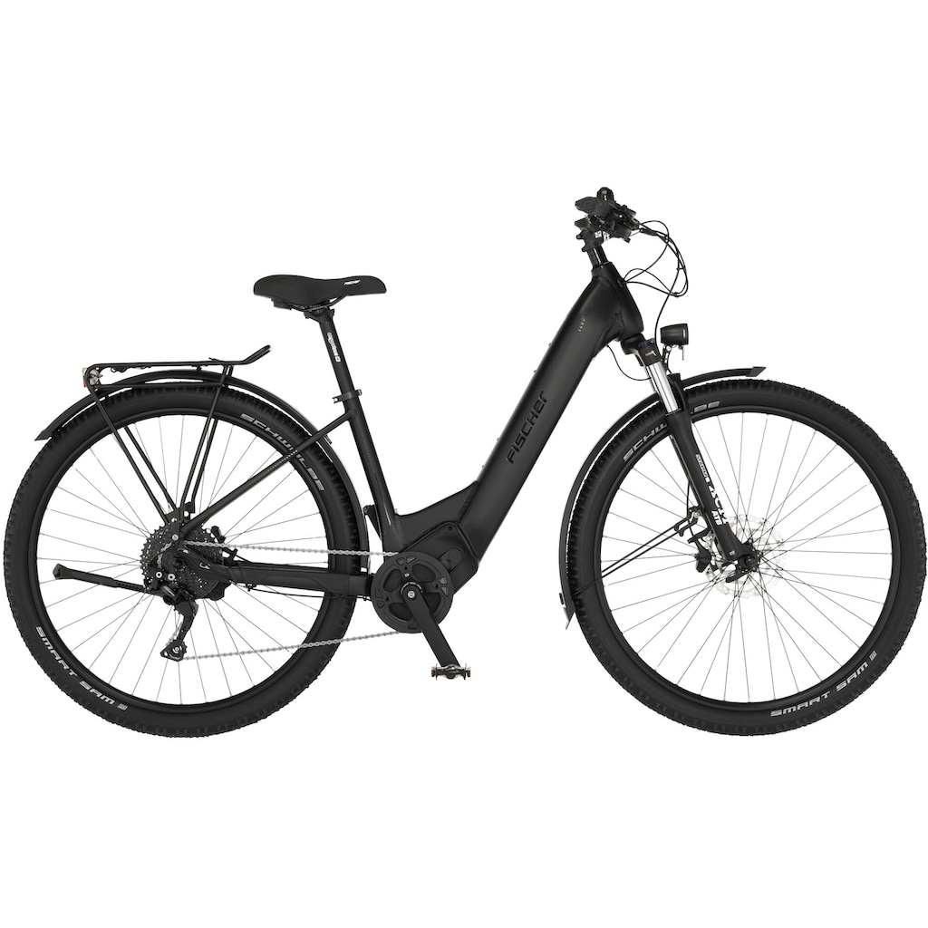 FISCHER Fahrrad E-Bike »TERRA 8.0i 43«, 10 Gang, Shimano, Deore, Mittelmotor 250 W, (mit Fahrradschloss)