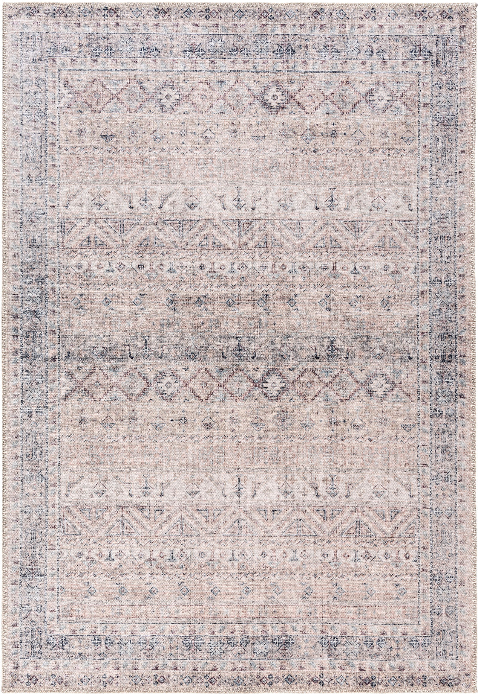 Sehrazat Teppich »Vintage 3550«, rechteckig, 4 mm Höhe, Kurzflor, waschbar, Chenille mit Baumwolle, Wohnzimmer