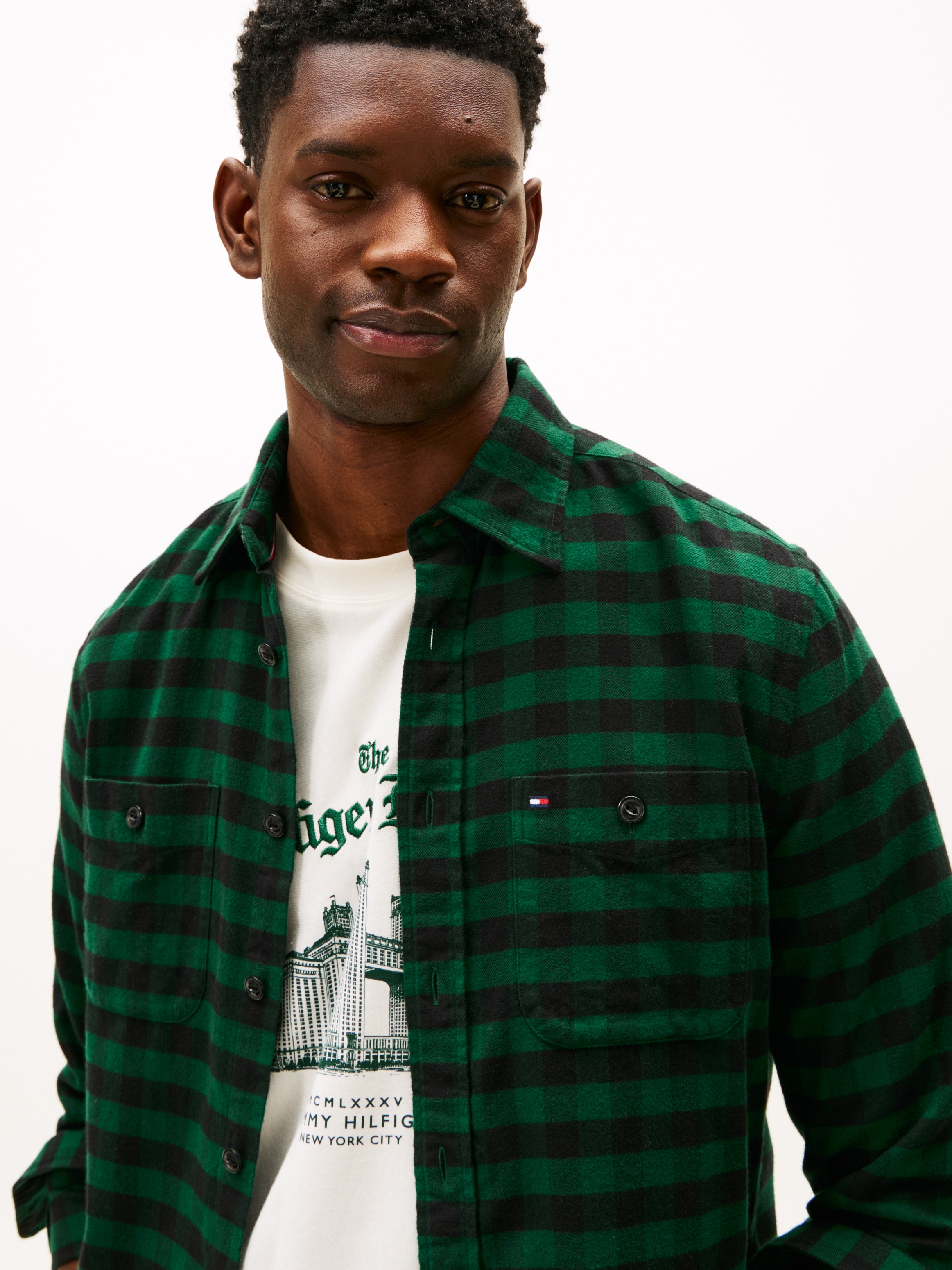 Tommy Hilfiger Langarmhemd »BUFFALO CHECK« regular fit, Kentkragen, kariert