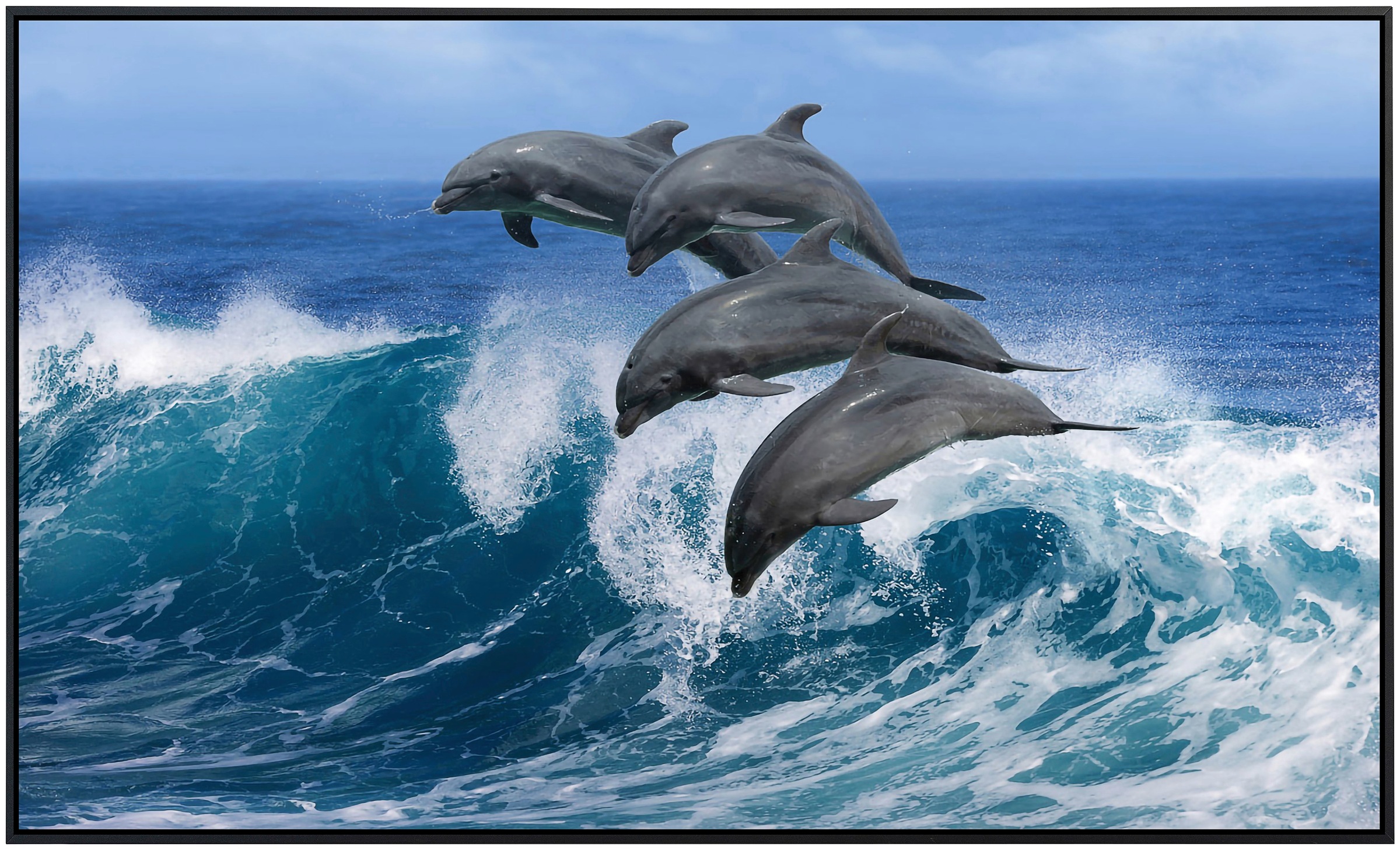 Papermoon Infrarotheizung »Verspielte Delfine«, sehr angenehme Strahlungswärme