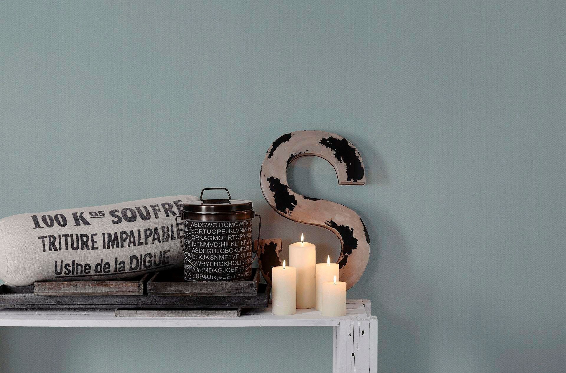 living walls Vliestapete »Hygge« einfarbig | uni | unifarben leicht strukturiert Landhaus Tapete einfarbig Tapeten Wohnzimmer Schlafzimmer Küche Flur