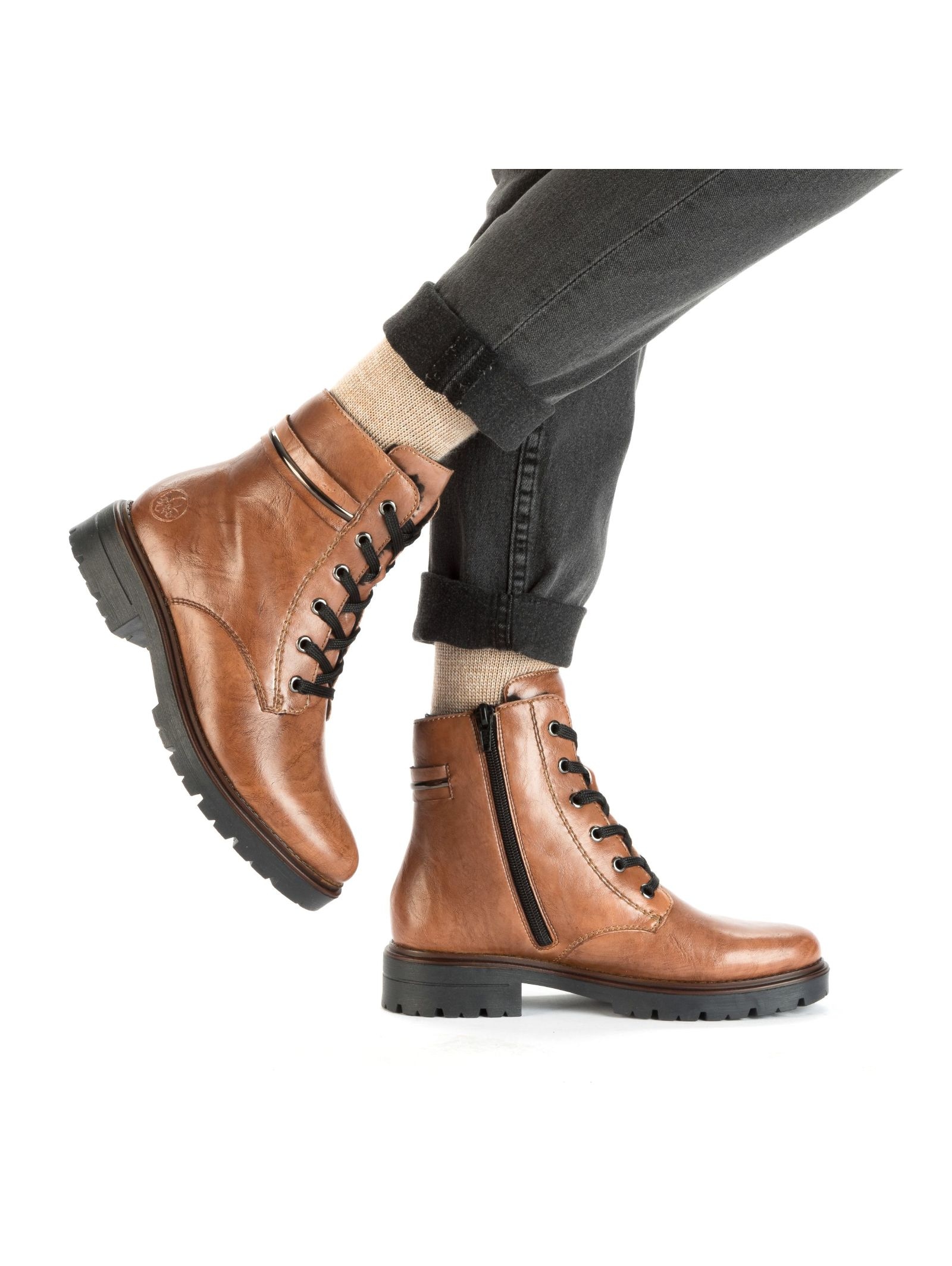 Rieker Schnürstiefelette »Rieker Stiefelette Lederimitat«
