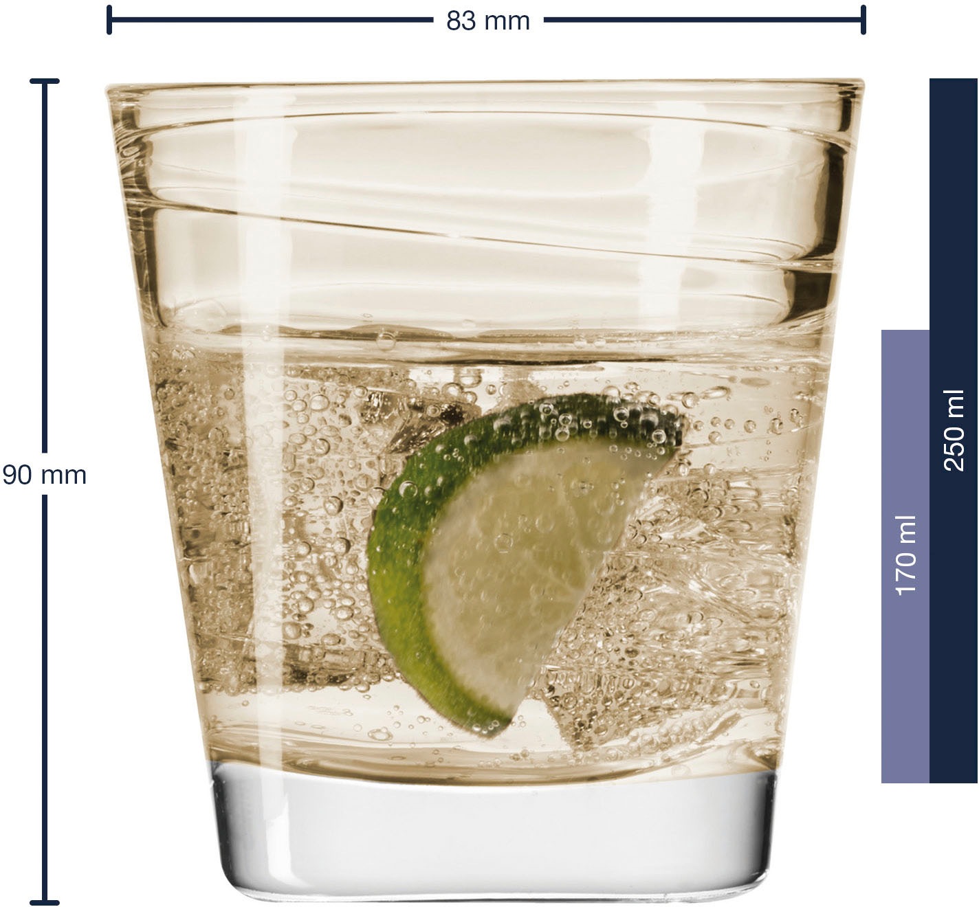 LEONARDO Whiskyglas »VARIO«, (Set, 6 tlg.), 250 ml, 6-teilig