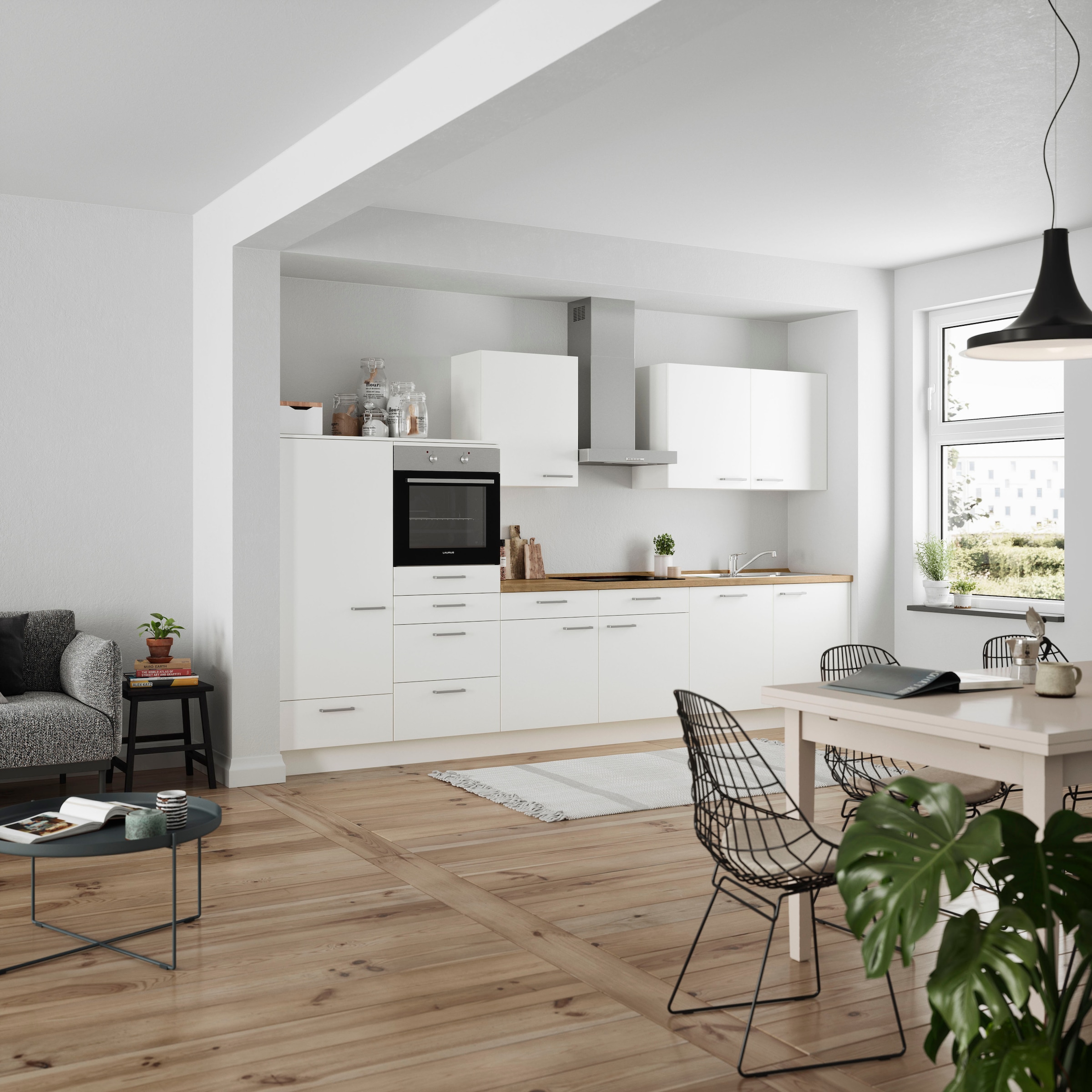 nobilia® Küchenzeile »"Touch I"«, vormontiert, Ausrichtung wählbar, Breite 360 cm, wahlw. mit E-Geräten