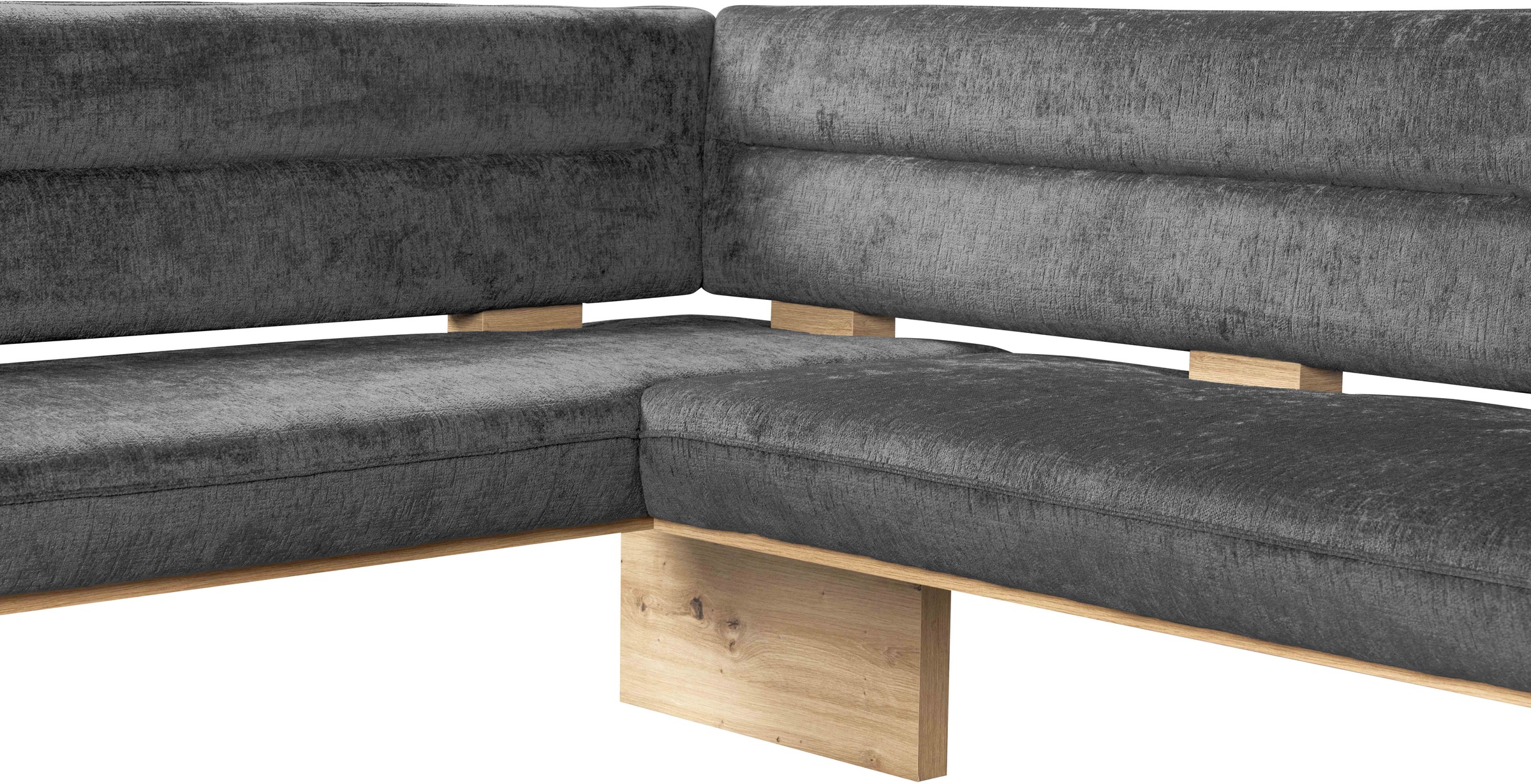 Home affaire Eckbankgruppe »Louise + Miles Essecke Sitzgruppe Eckbank Küchenbank«, (Set, 4 tlg., 4er), Sitzgruppe Esszimmer Stühle Tisch und Bank bequem gepolstert