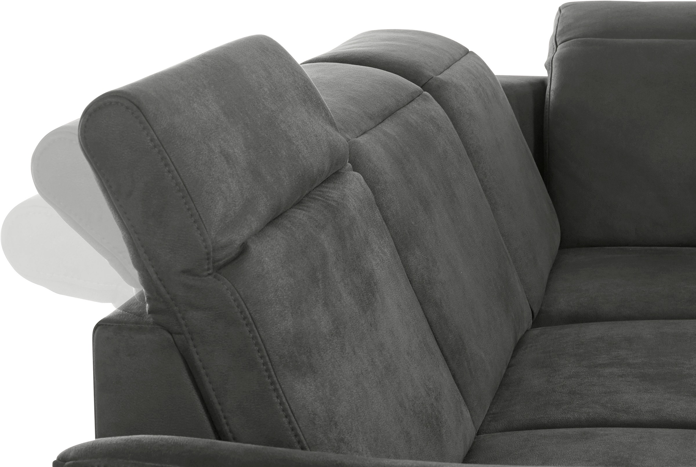 sit&more Ecksofa »Darwin L-Form«, inklusive Federkern, wahlweise mit Kopfteilverstellung, Bettfunktion