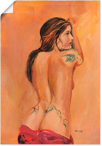 Artland Wandbild »Tattoo Mädchen«, Frau, (1 St.), in vielen Größen & Produktarten -... kaufen