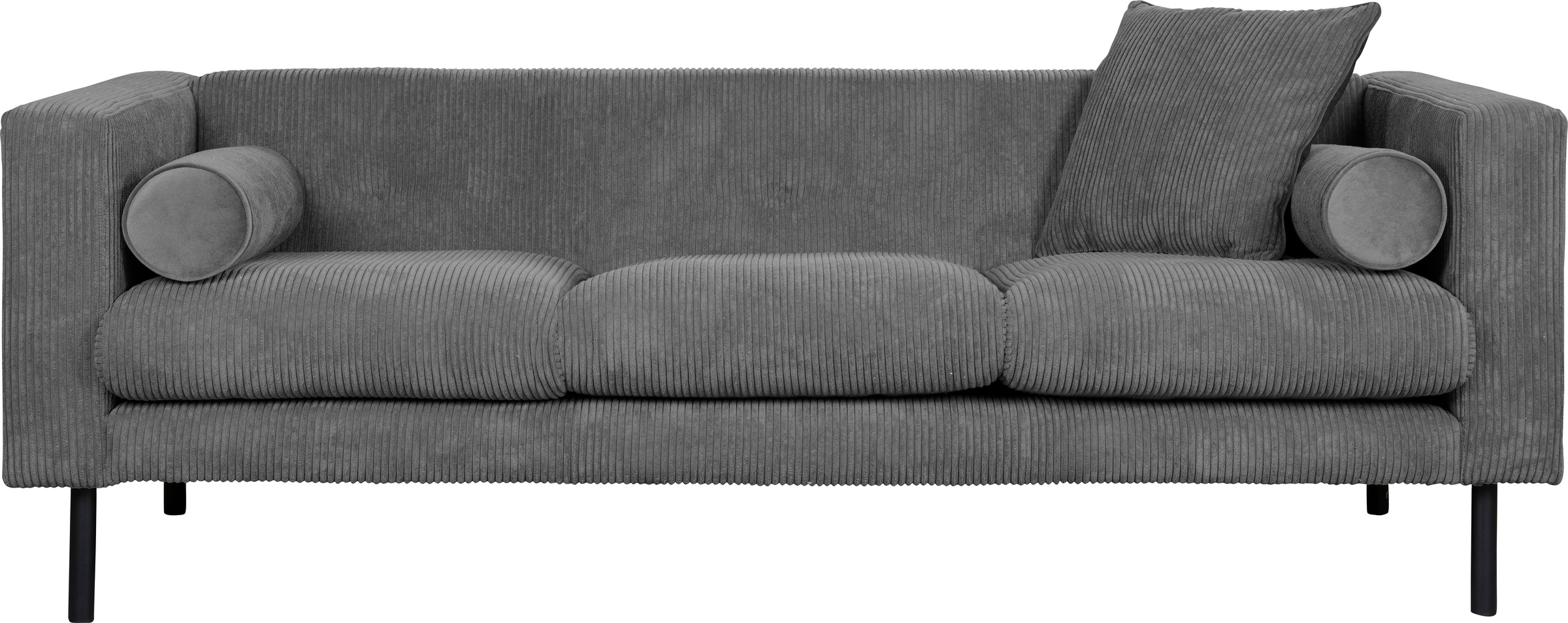 Guido Maria Kretschmer Home&Living 3-Sitzer »Lillibeth Designsofa mit Wellenunterfederung, Maße B/T/H: 218/74/83 cm«, Zierkissen als Wendekissen, Bezug Samtoptik oder Cord