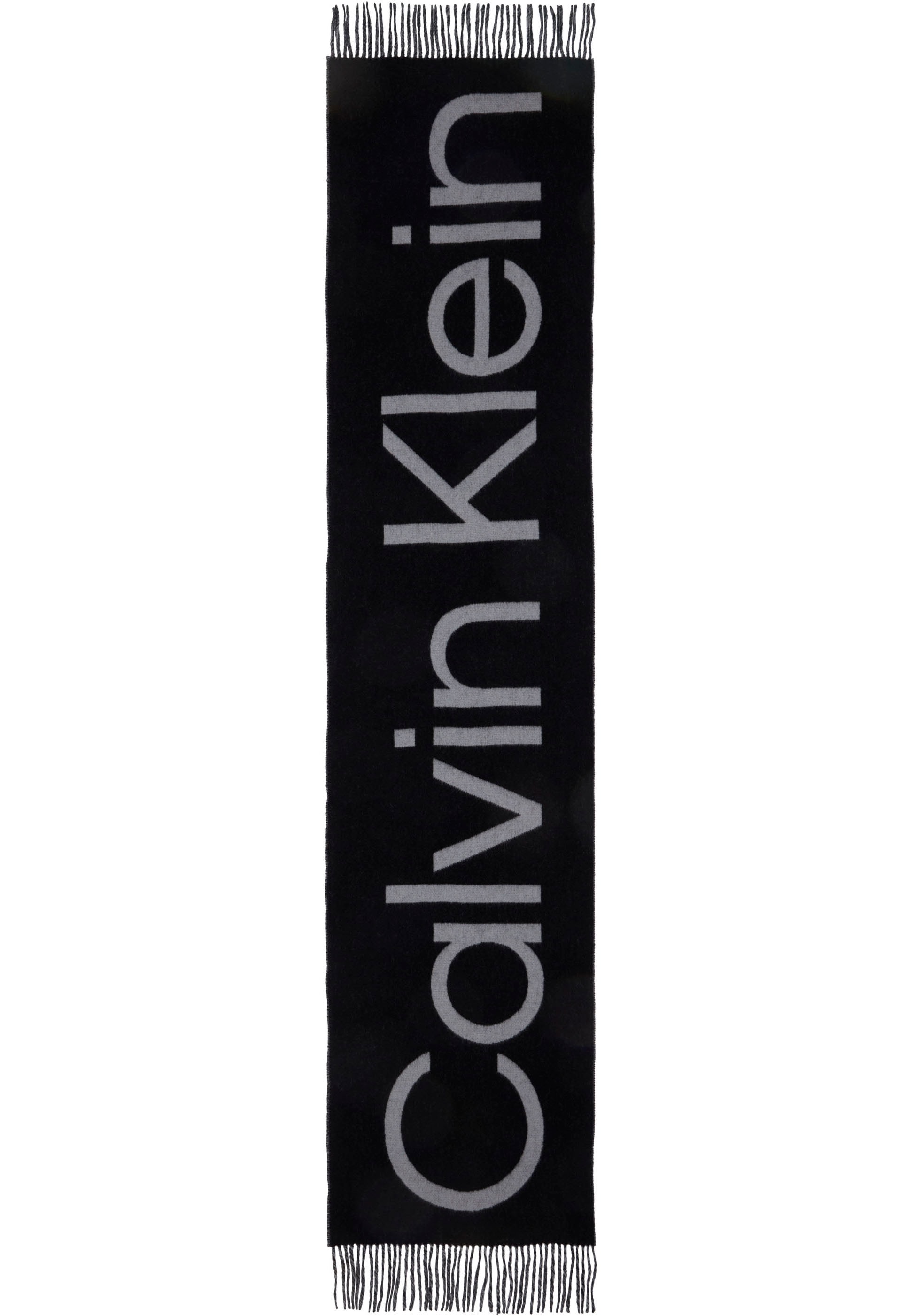 Calvin Klein Schal »CLASSIC WOOL SCARF SIGNITURE«, mit Logoschriftzug