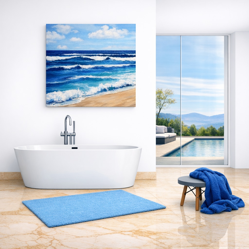 welltime Badewanne »Tavira« Höhe 60 cm mit Ablaufstöpsel | verstellbare Füße | Überlauf Freistehend, (170x74x60 (LxBxH), Sanitäracryl, mit Pop Up Ventil