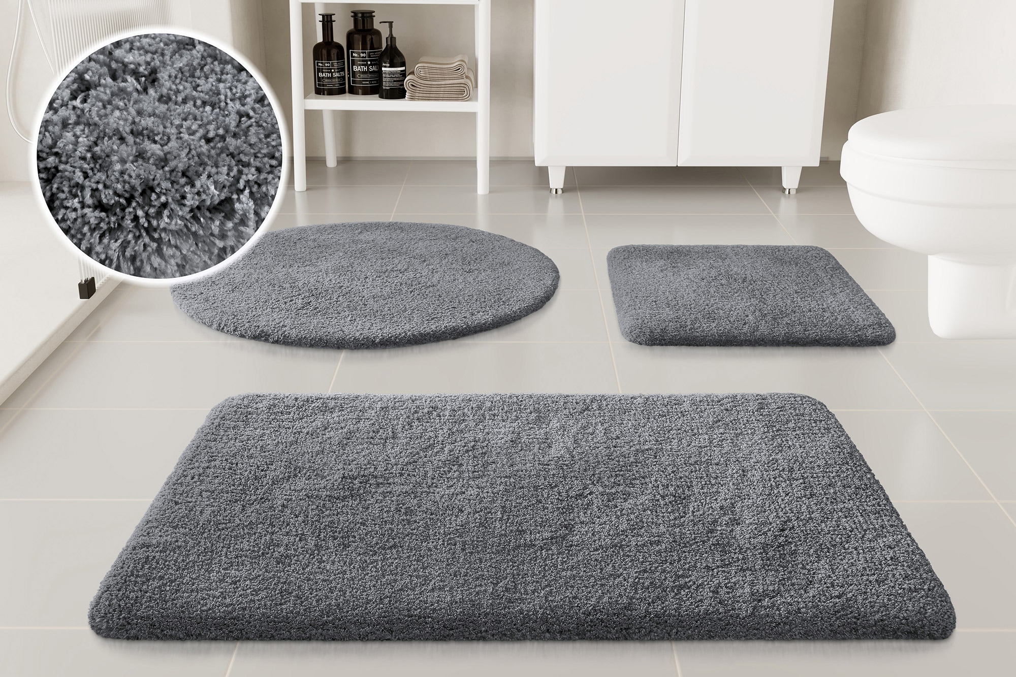 my home Badematte »Kaarin«, rutschhemmend beschichtet, schnell trocknend, B günstig online kaufen