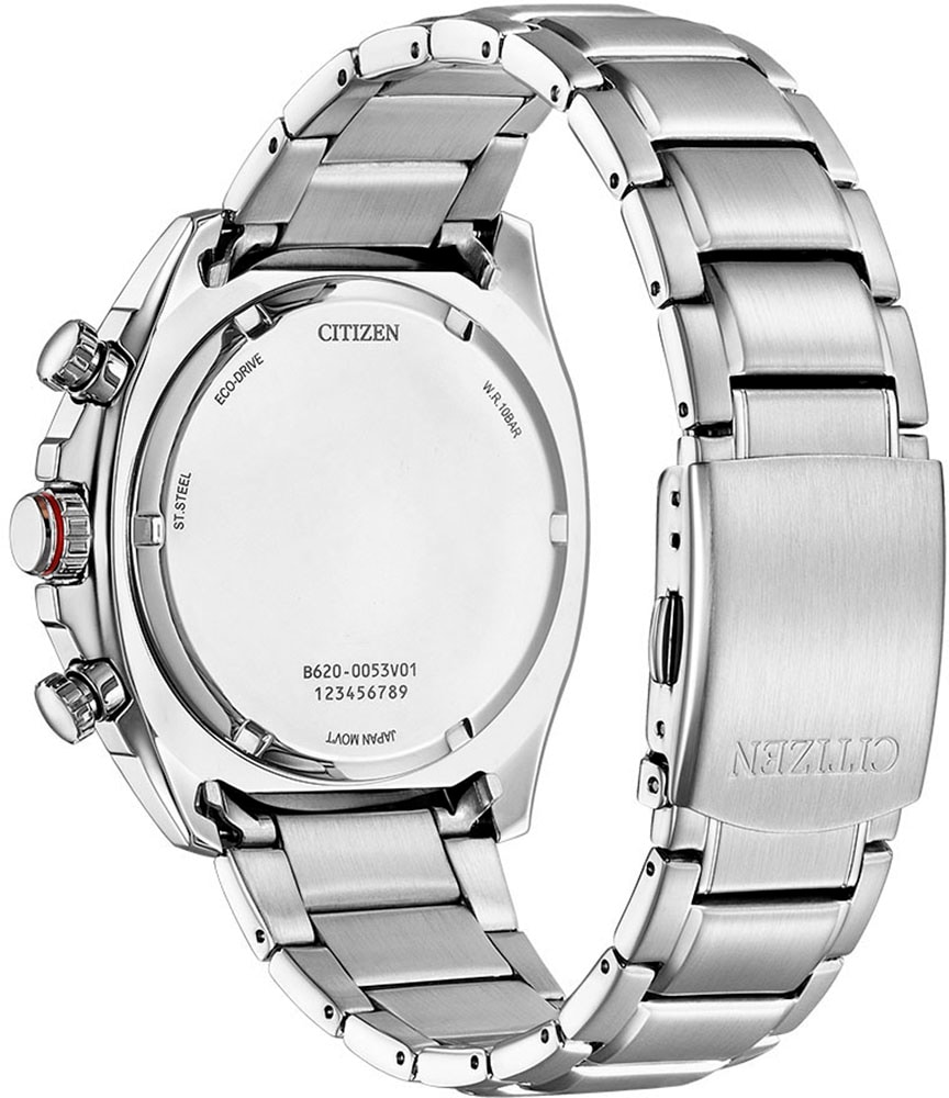 Citizen Chronograph, Armbanduhr, Herrenuhr, Solar, Stoppfunktion, Edelstahlarmband