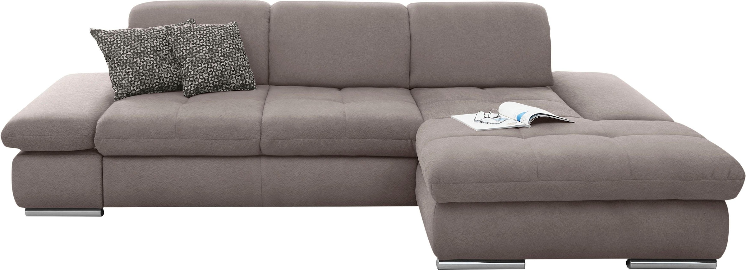 set one by Musterring Ecksofa »SO4100 V«, mit verstellbaren Kopfteilen, wah günstig online kaufen