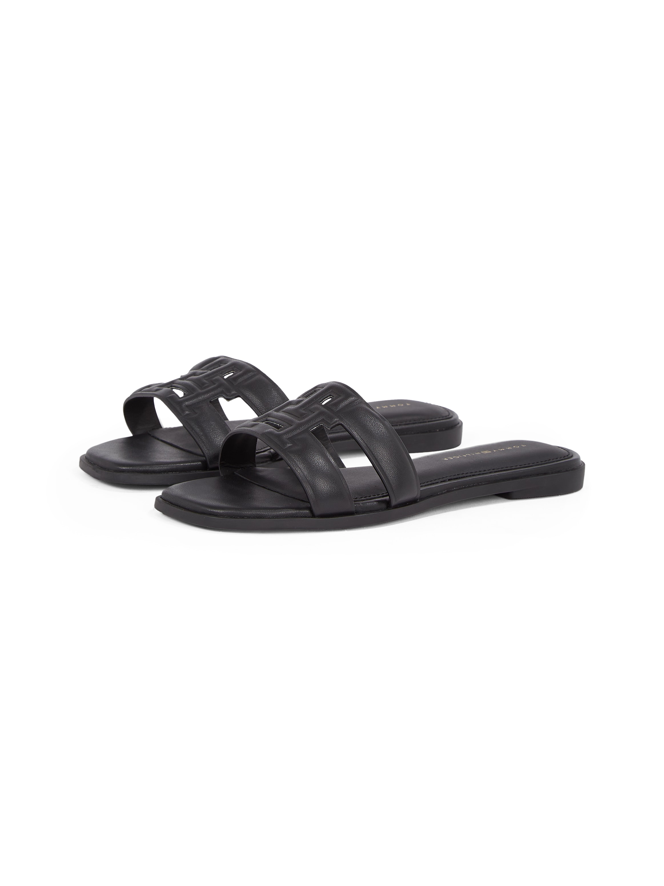 Tommy Hilfiger Pantolette »TH LOGO STRAP MULE«  Bequemschuh, Sommerschuh, Flats mit TH-Logo als Schnalle