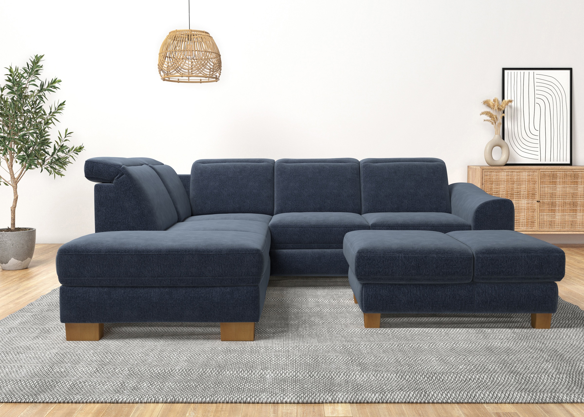 Home affaire Ecksofa »Dundee L-Form«, wahlweise mit Kopfteilverstellung und günstig online kaufen