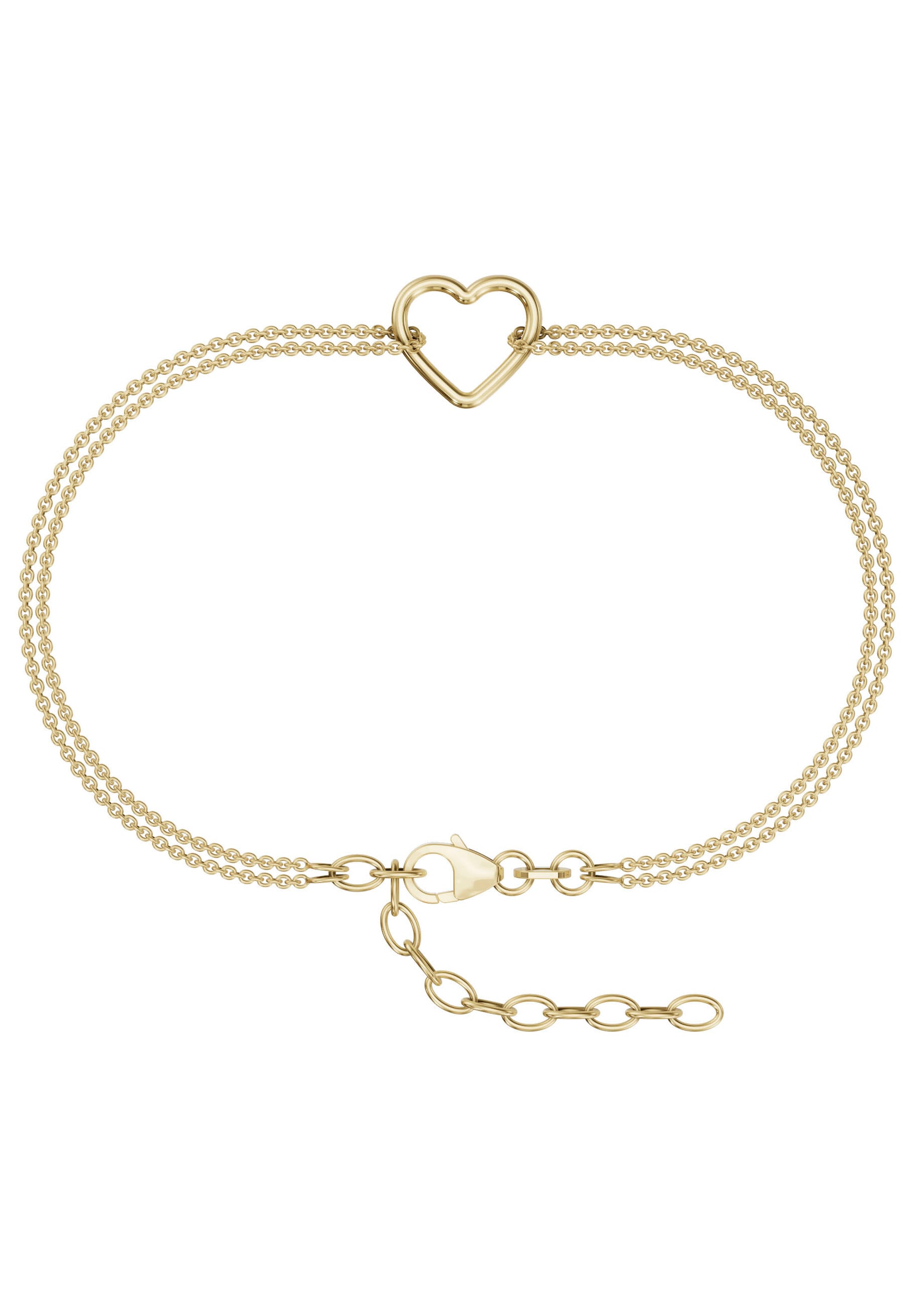 Firetti Armband »Schmuck Geschenk Silber 925 Armschmuck Armkette Ankerkette Herz«, Made in Germany