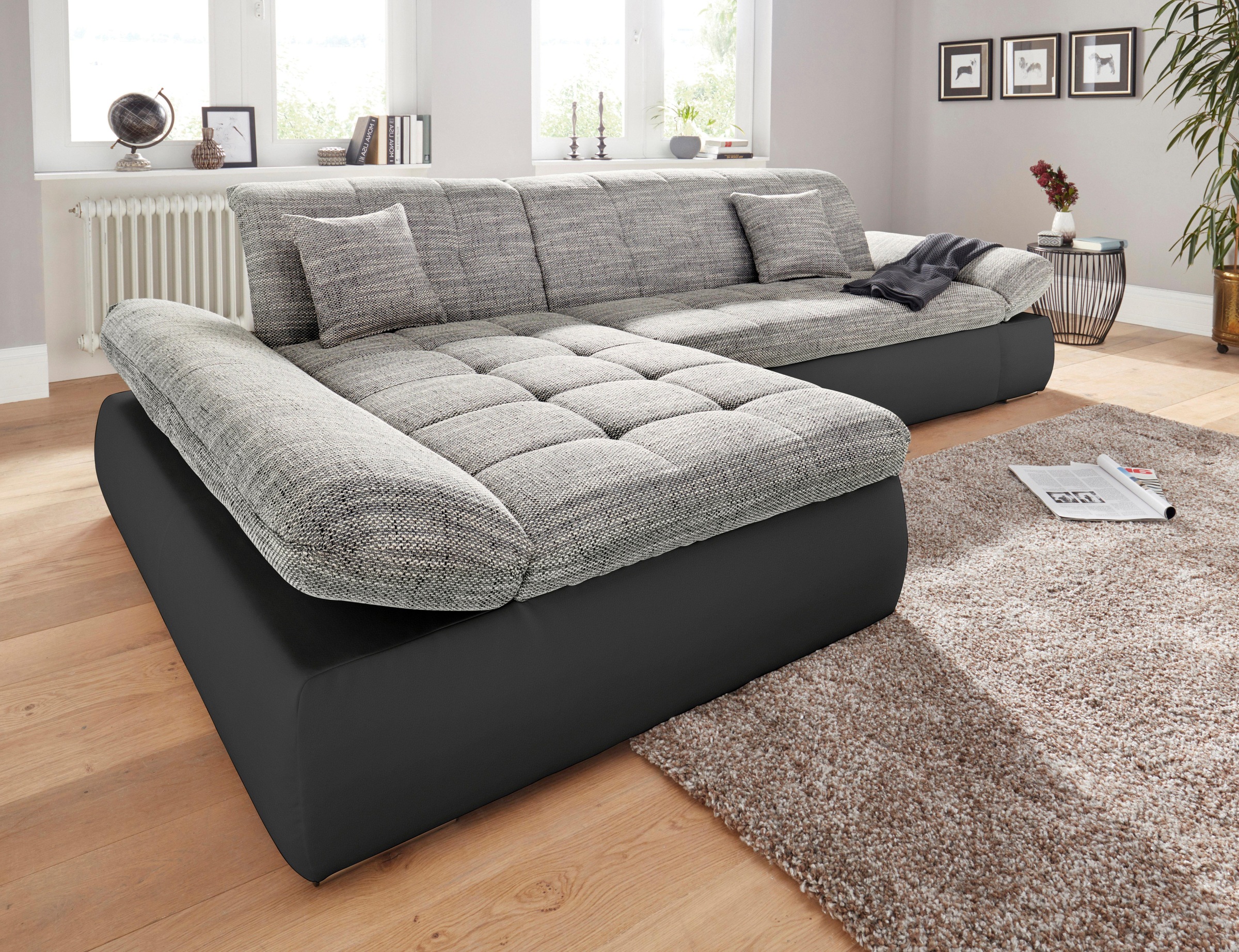 DOMO collection Ecksofa »PB Moric wahlweise mit Bettfunktion + Armteilverst günstig online kaufen