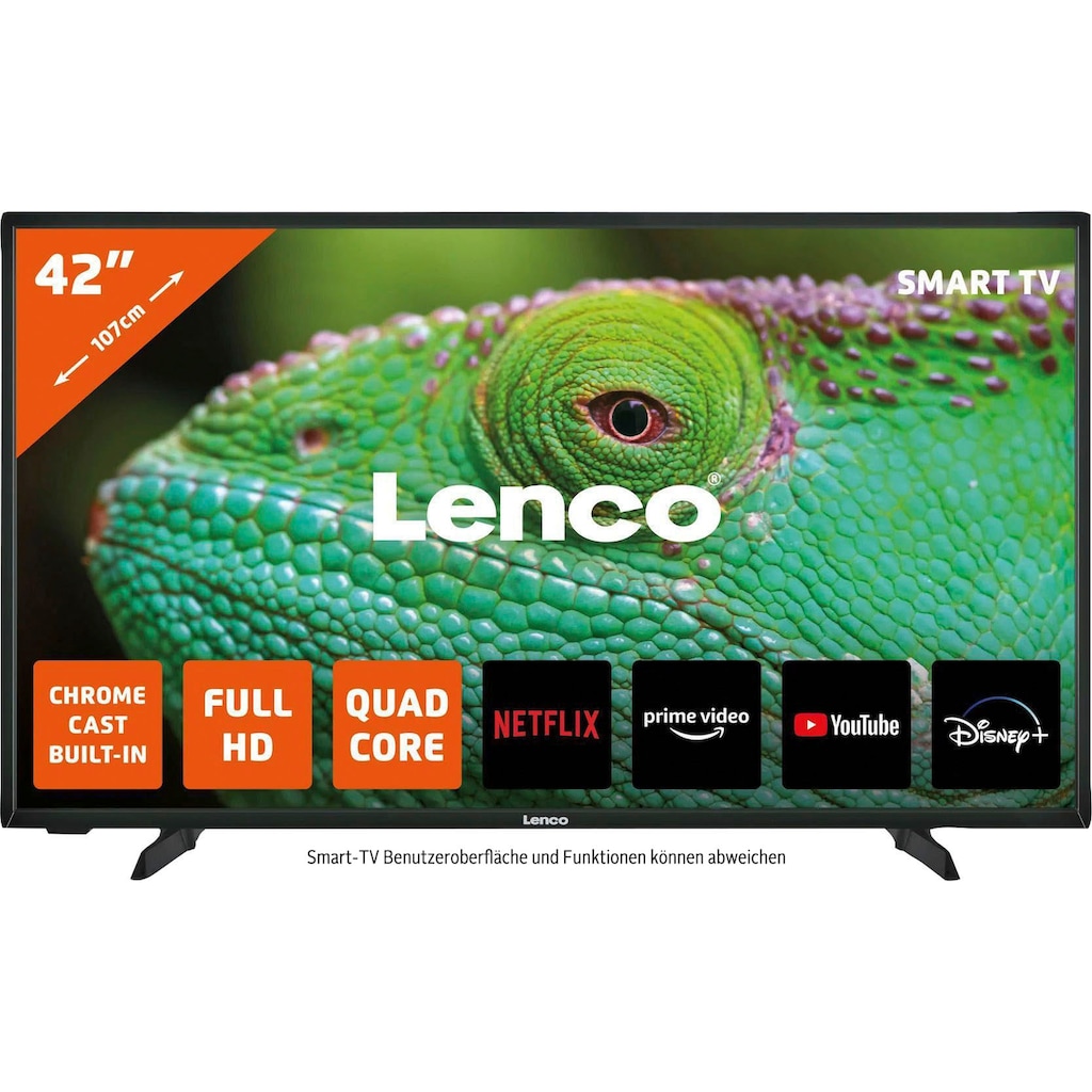 Lenco LED-Fernseher »LED-4243BK - Android-Smart-TV«, 106,7 cm/42 Zoll, Full HD, Smart-TV