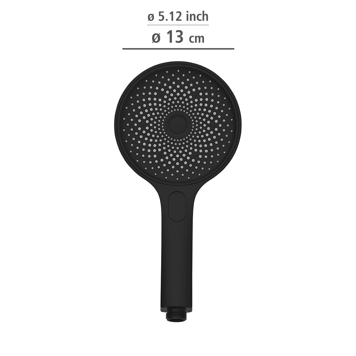 WENKO Handbrause »Softwater«, (1 tlg.), Schwarz matt, Ø 13 cm