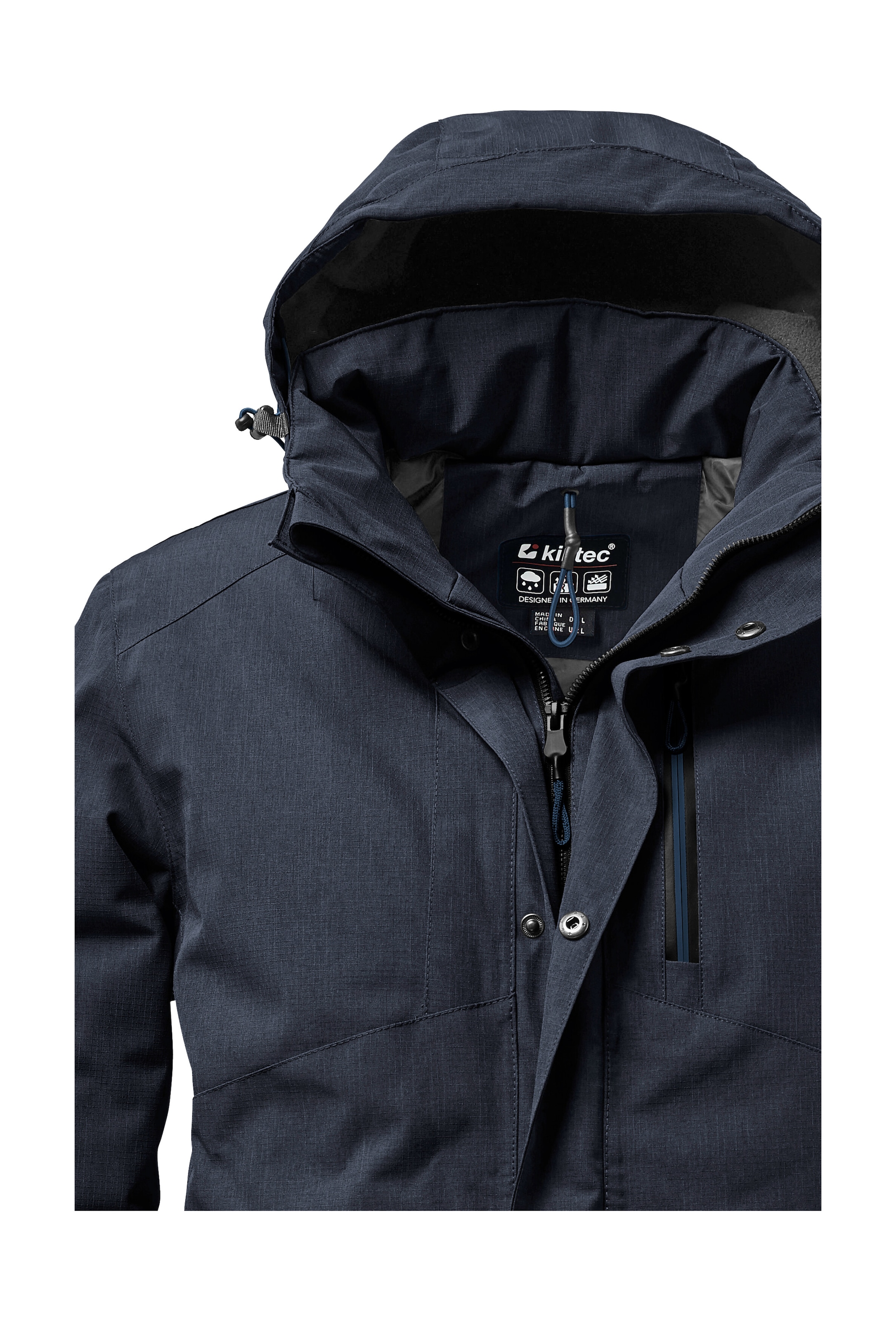 Killtec Outdoorjacke »KOW 161 MN JCKT«, Wasser- und winddichte Funktionsjacke mit abnehmbarer Kapuze