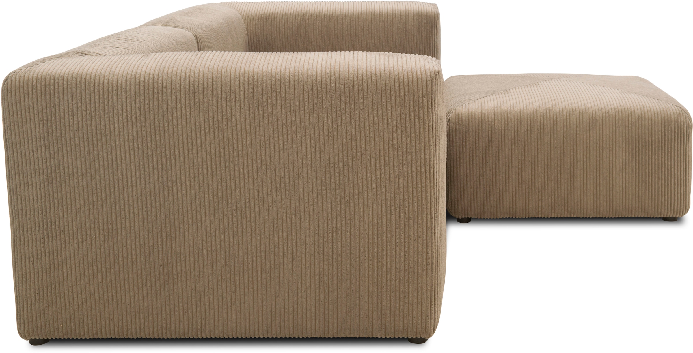 Home affaire Ecksofa »Gerrid L-Form« Cord, Modulsofa, bestehend aus 2 Eckelementen + 1 Hocker