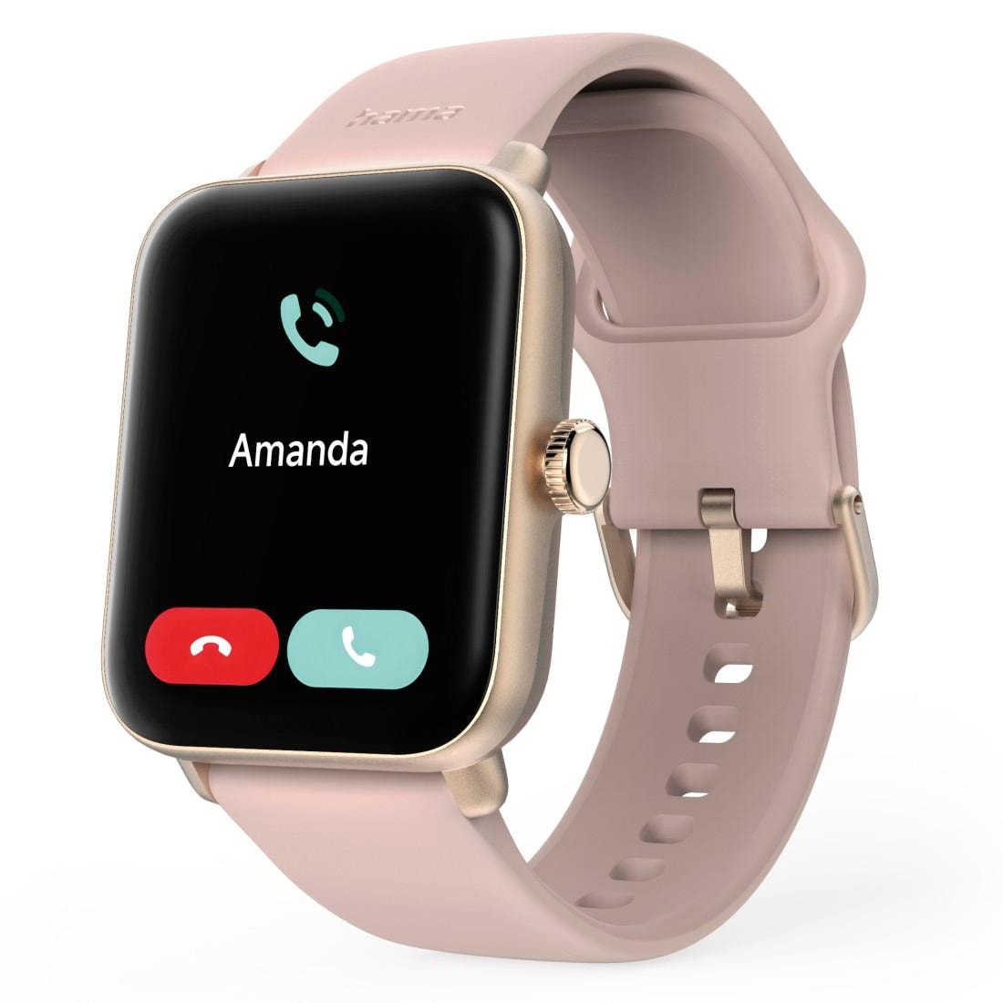 Hama Smartwatch »Smartwatch 1,65“ mit GPS (Fitness, Telefonfunktion, Puls, wasserdicht)«, (/ 1,65 Zoll),)