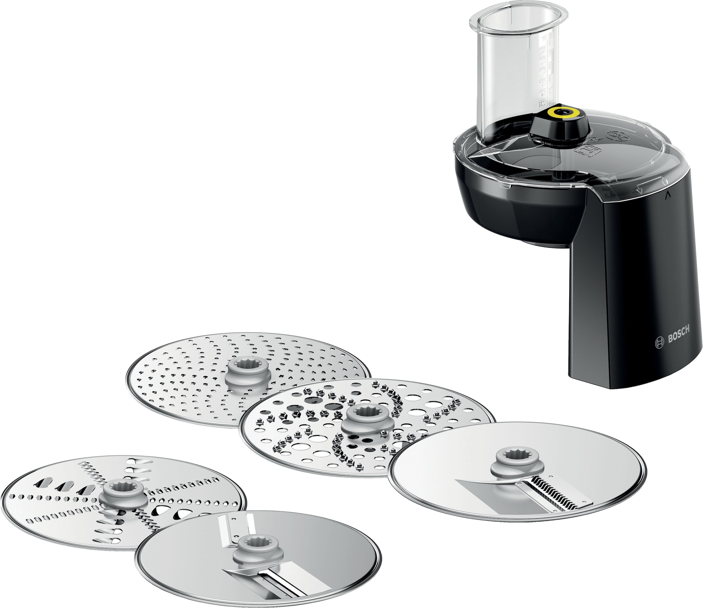 BOSCH Durchlaufschnitzler »MUZ9VL1 VeggieLove Set«, (6 tlg.), inkl. fünf Scheiben