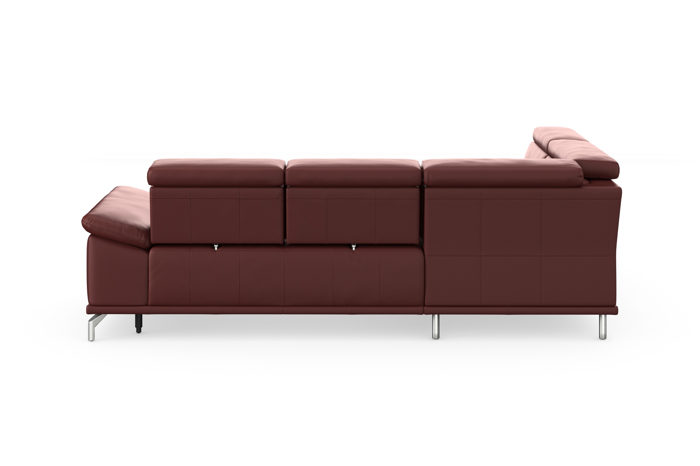 sit&more Ecksofa »Cabrio L-Form, mit Sitztiefenverstellung, Arm- und Kopfteilverstellung«, 3 Nierenkissen, Federkern, optional Bettfunktion und Stauraum