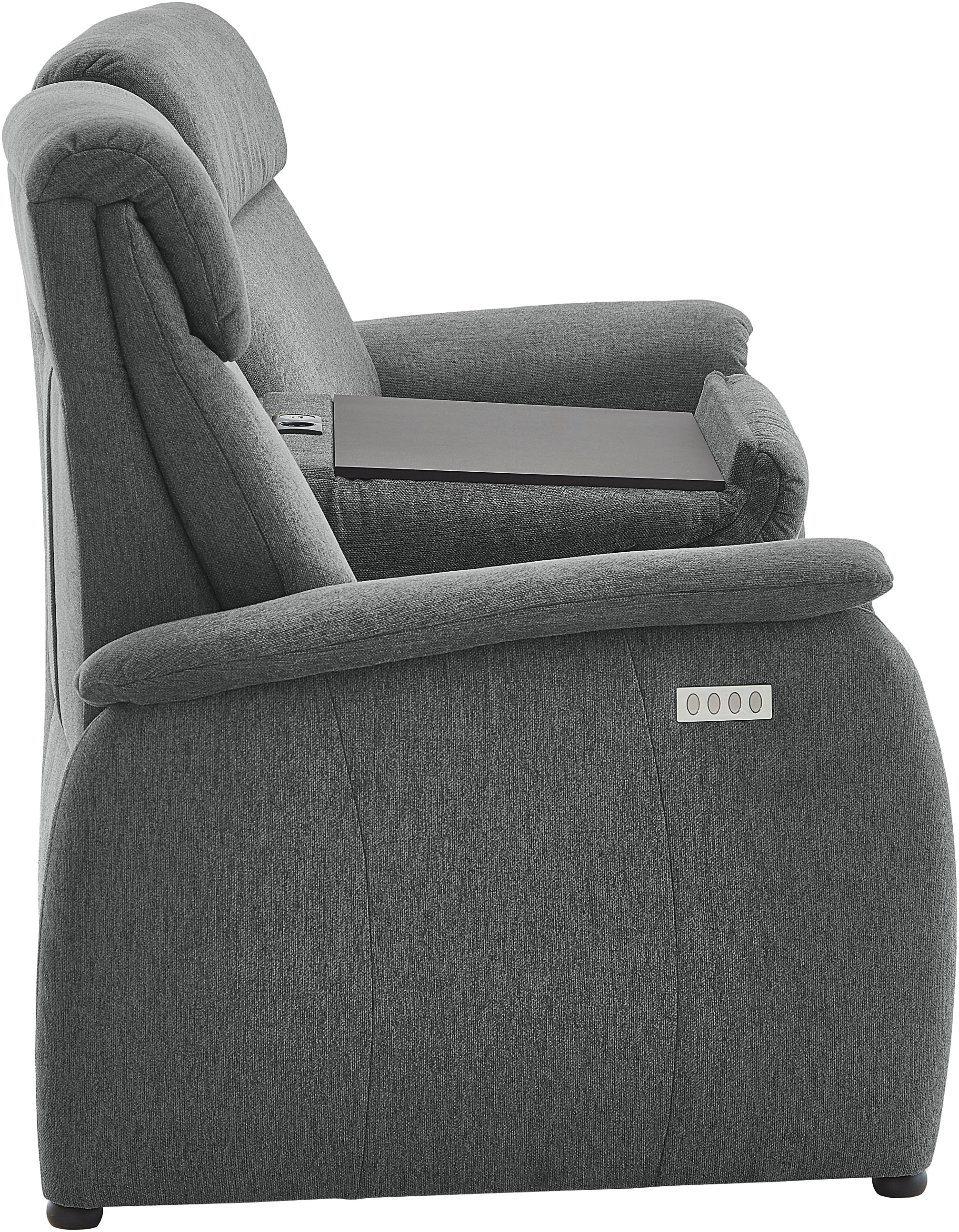 Home affaire Polstergarnitur »Turin, 2,5- & 3-Sitzer mit elektrischer Relaxfunktion« Set, 4 tlg. tlg. inkl. Tisch, USB & Steckdose, Federkern & pflegeleichtem Bezug