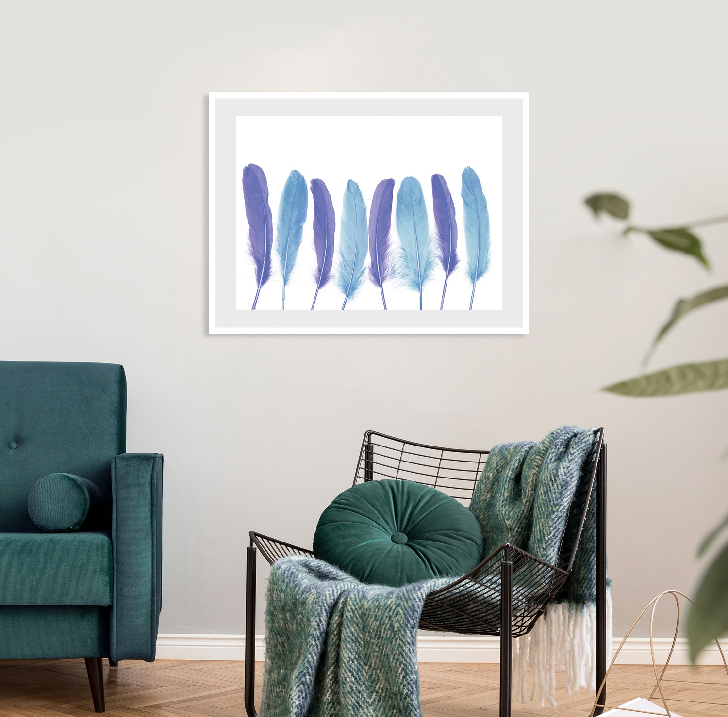 queence Bild »Bello« Federn   Kunst günstig online kaufen