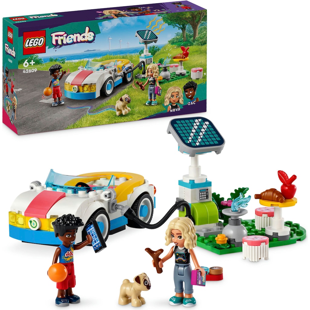 LEGO® Konstruktionsspielsteine »E-Auto mit Ladestation (42609), LEGO Friends«, (170 St.)