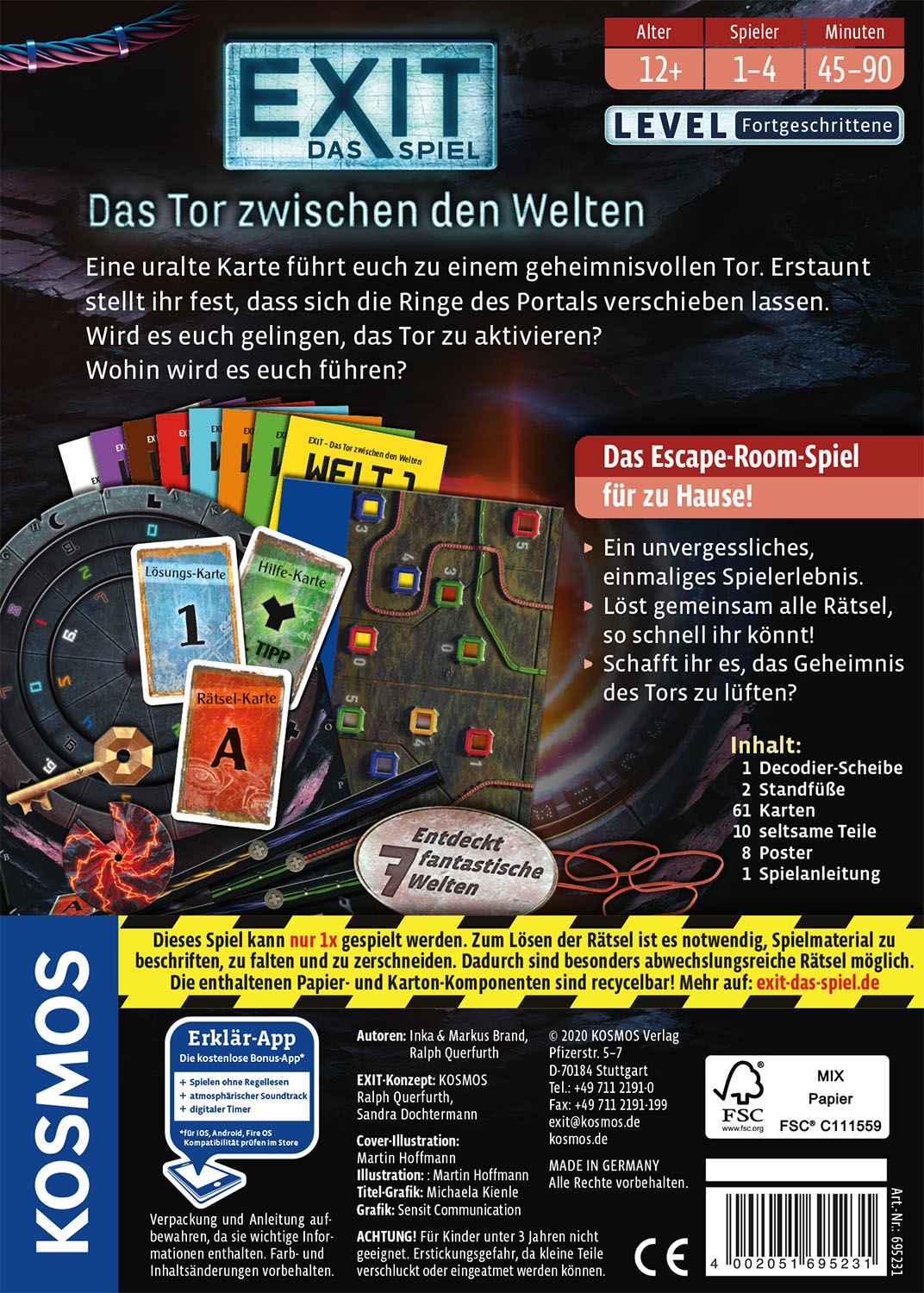 Kosmos Spiel »EXIT, Das Tor zwischen den Welten«, Made in Germany