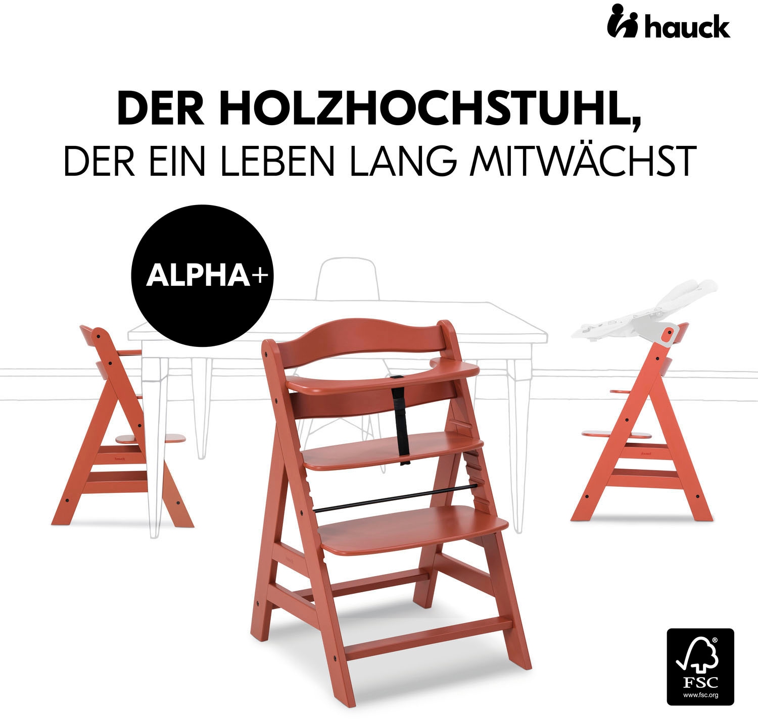 Hauck Hochstuhl »Alpha+, Cork«, FSC® - schützt Wald - weltweit