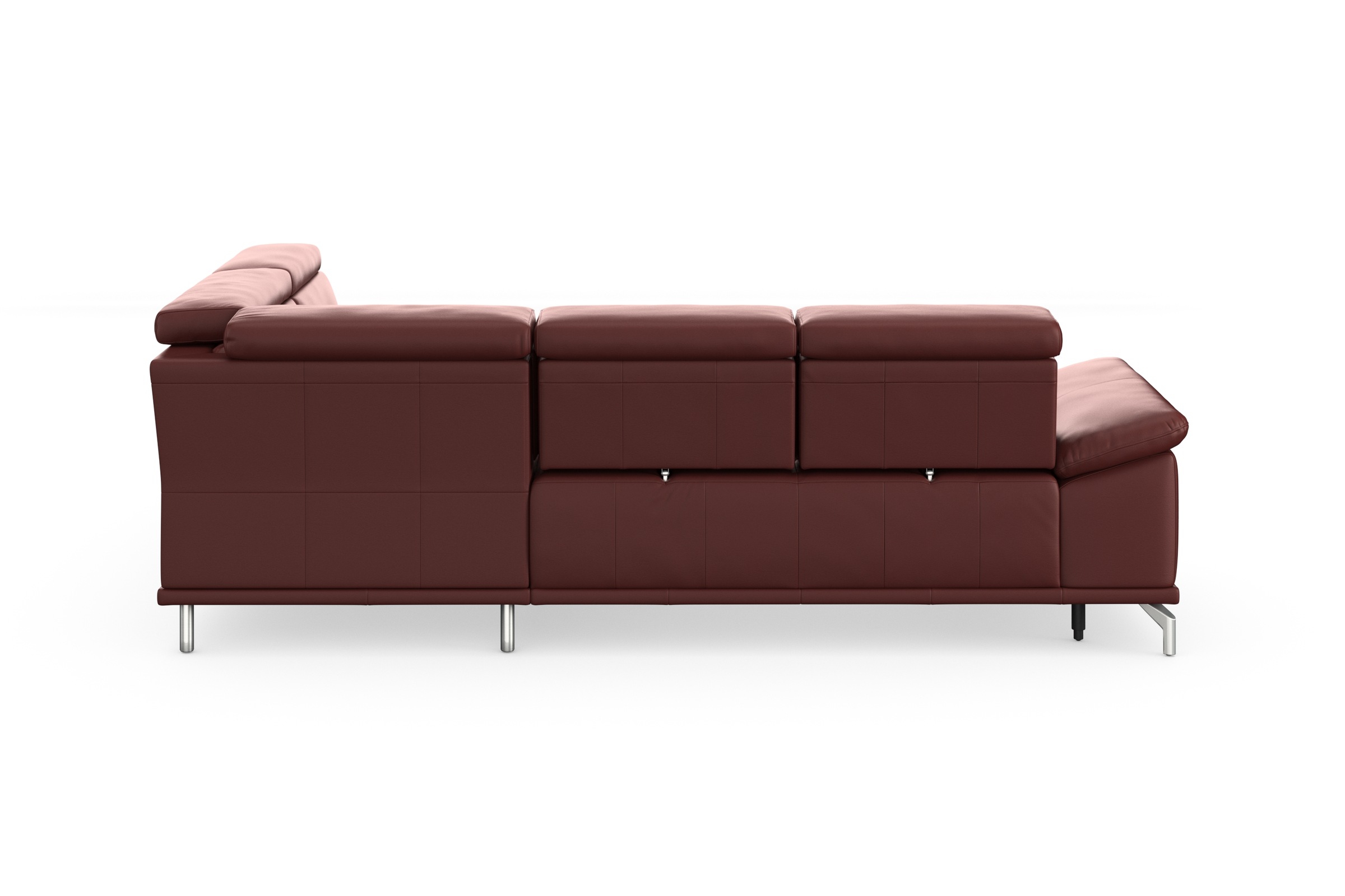 sit&more Ecksofa »Cabrio L-Form, mit Sitztiefenverstellung, Arm- und Kopfteilverstellung«, 3 Nierenkissen, Federkern, optional Bettfunktion und Stauraum