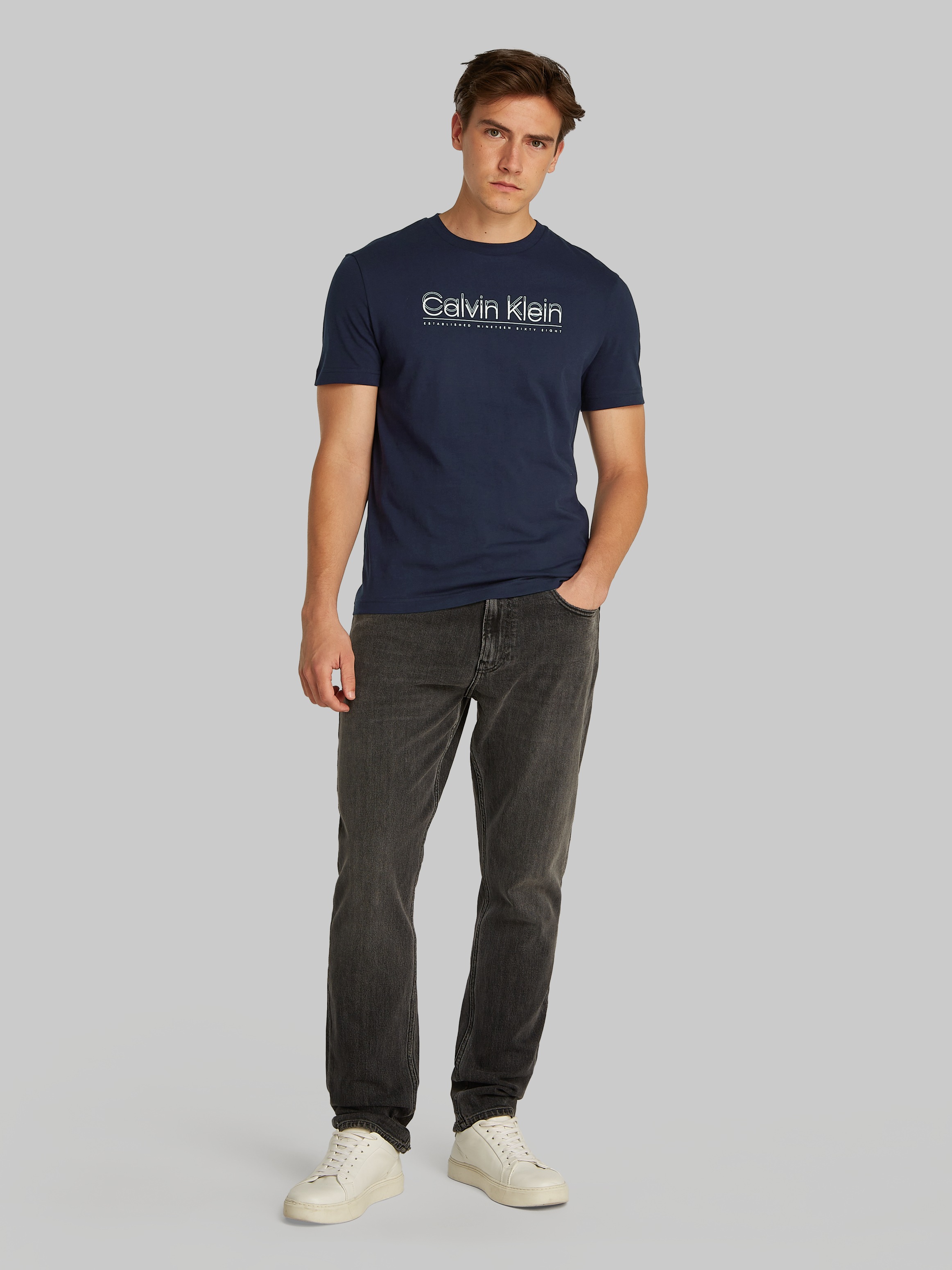 Calvin Klein T-Shirt »CP-DOUBLE LOGO T-SHIRT«, mit großem Logoschriftzug