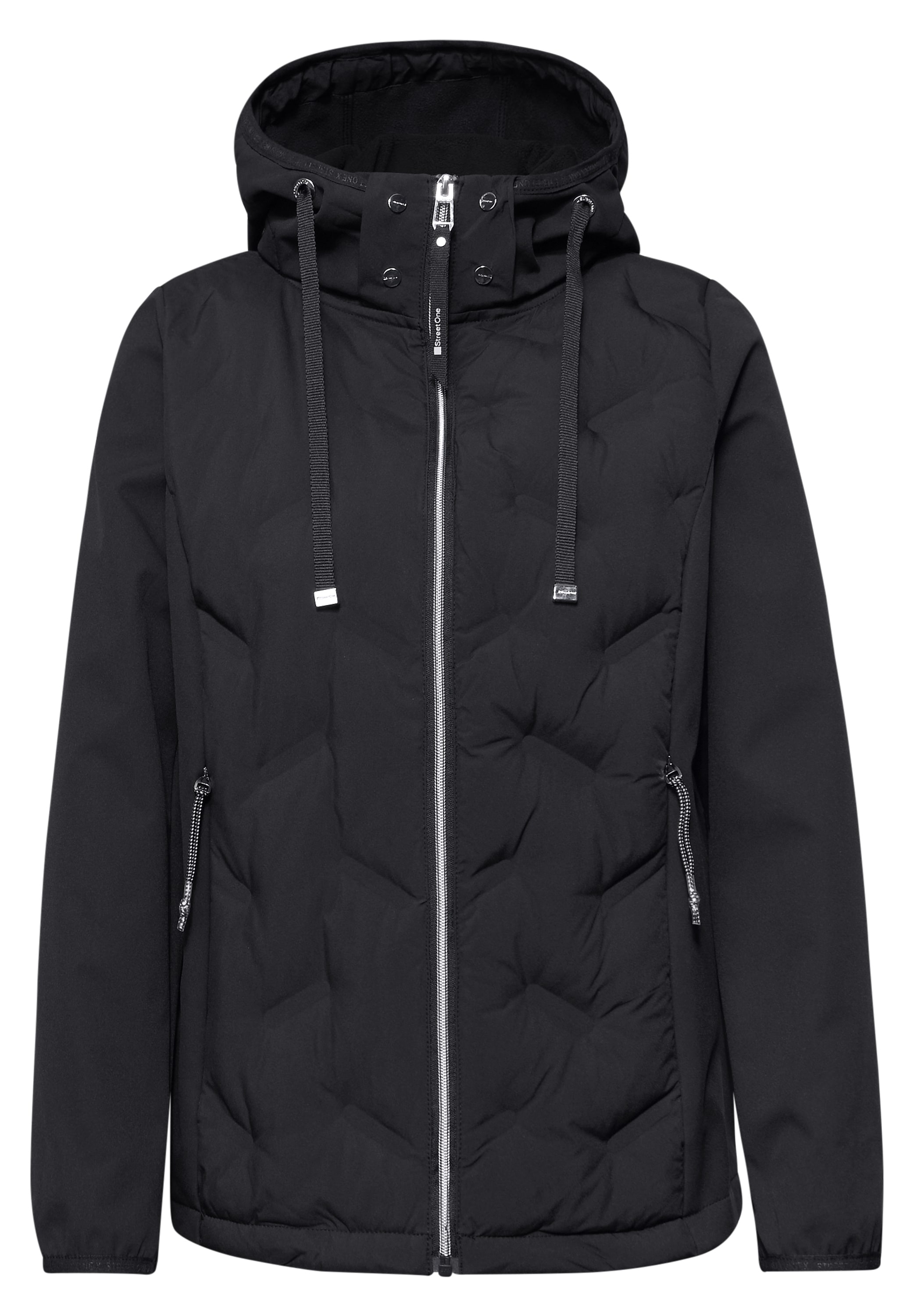 STREET ONE Steppjacke mit Kapuze mit Kapuze und Strukturmix