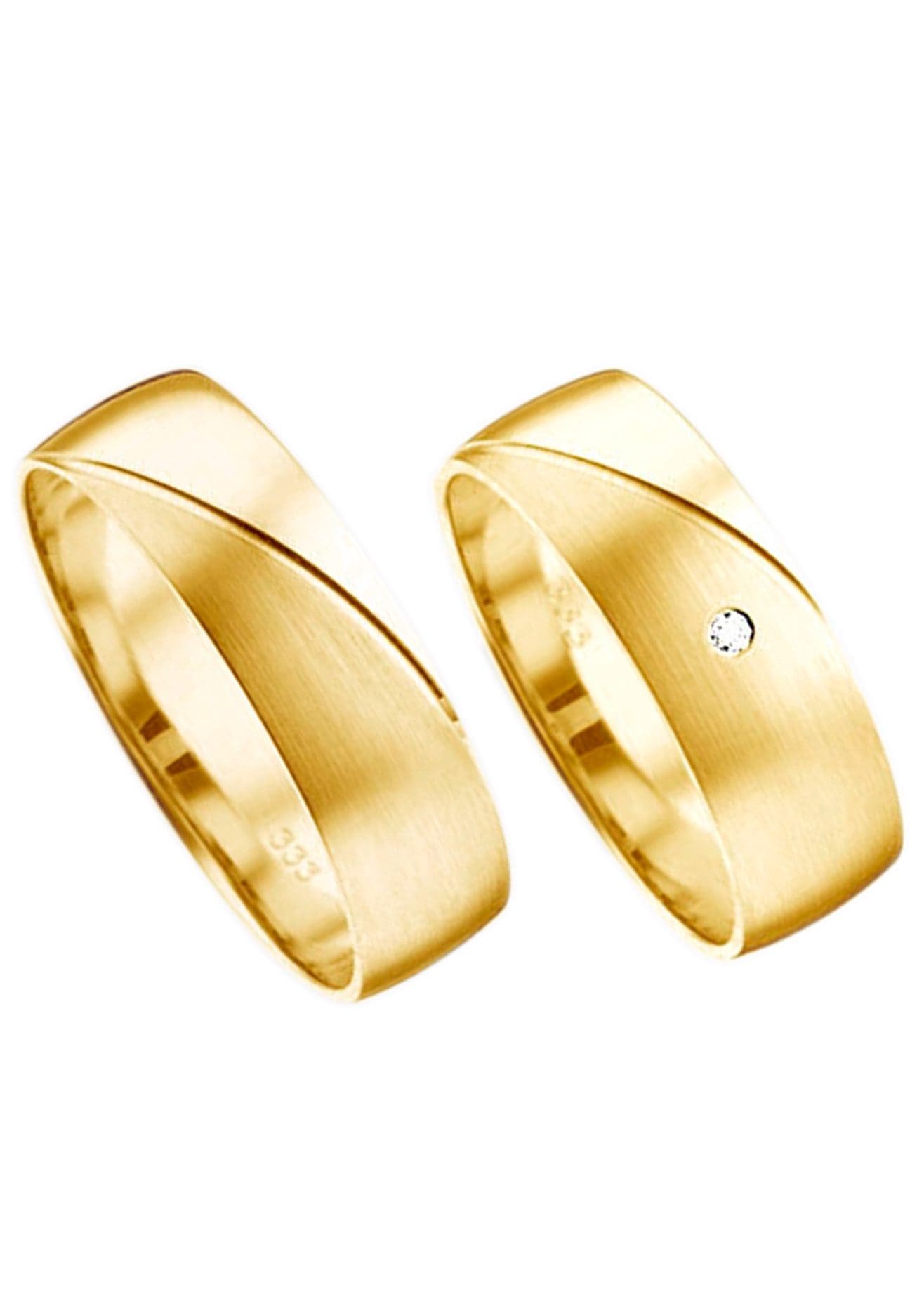 Firetti Trauring »Schmuck Geschenk Gold Hochzeit Ehering Trauring "LIEBE"«, Made in Germany, wahlweise mit oder ohne Brillant