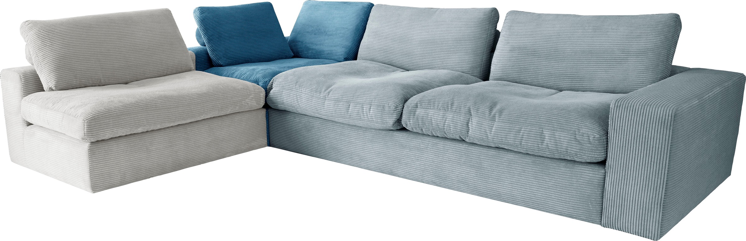 alina Ecksofa »Sandy« mit losen Sitz und Rückenkissen, in modernem Cordstoff