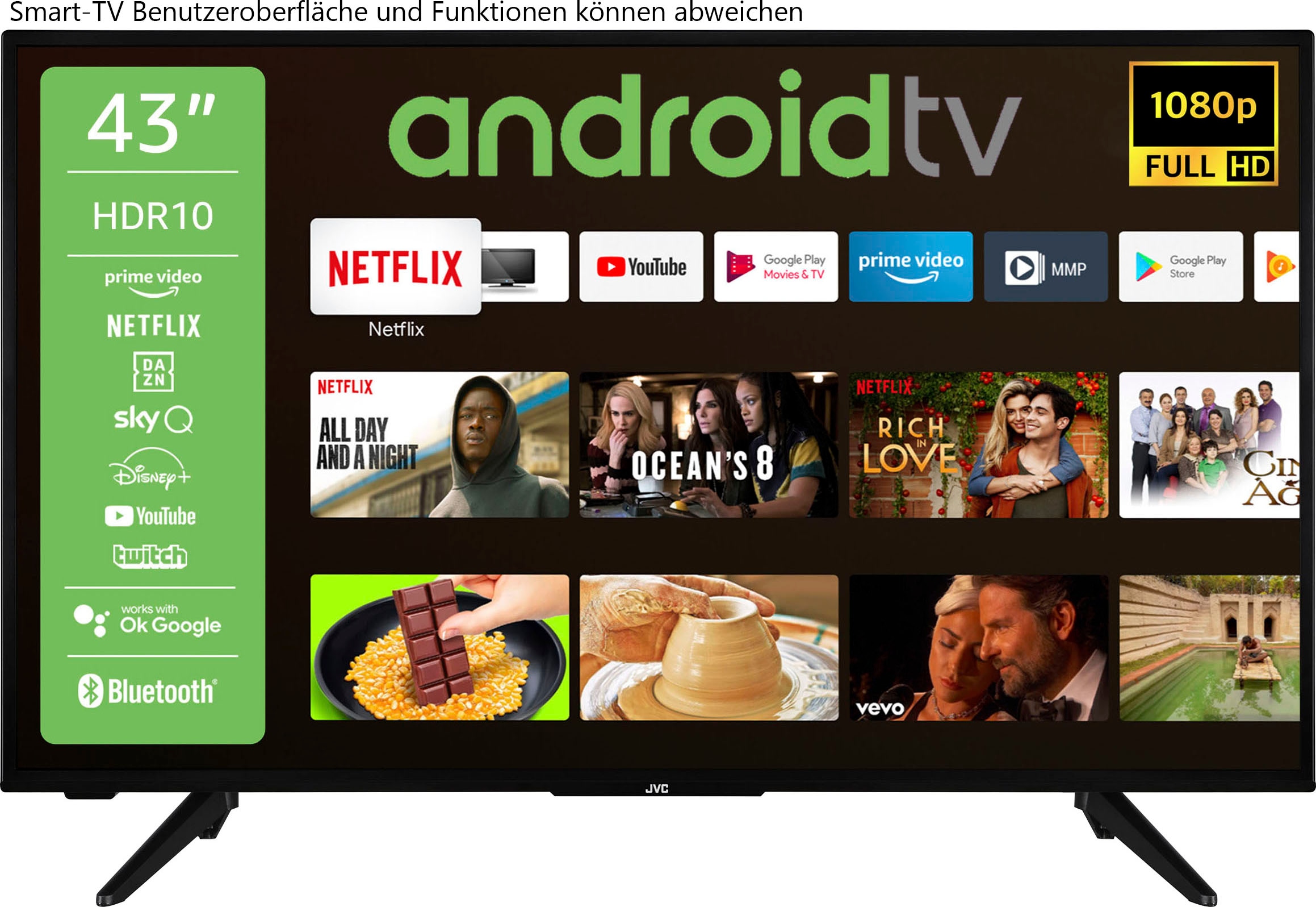 Android LED-Fernseher JVC Raten HD, Zoll, »LT-43VAF3055«, auf bestellen cm/43 108 TV Full