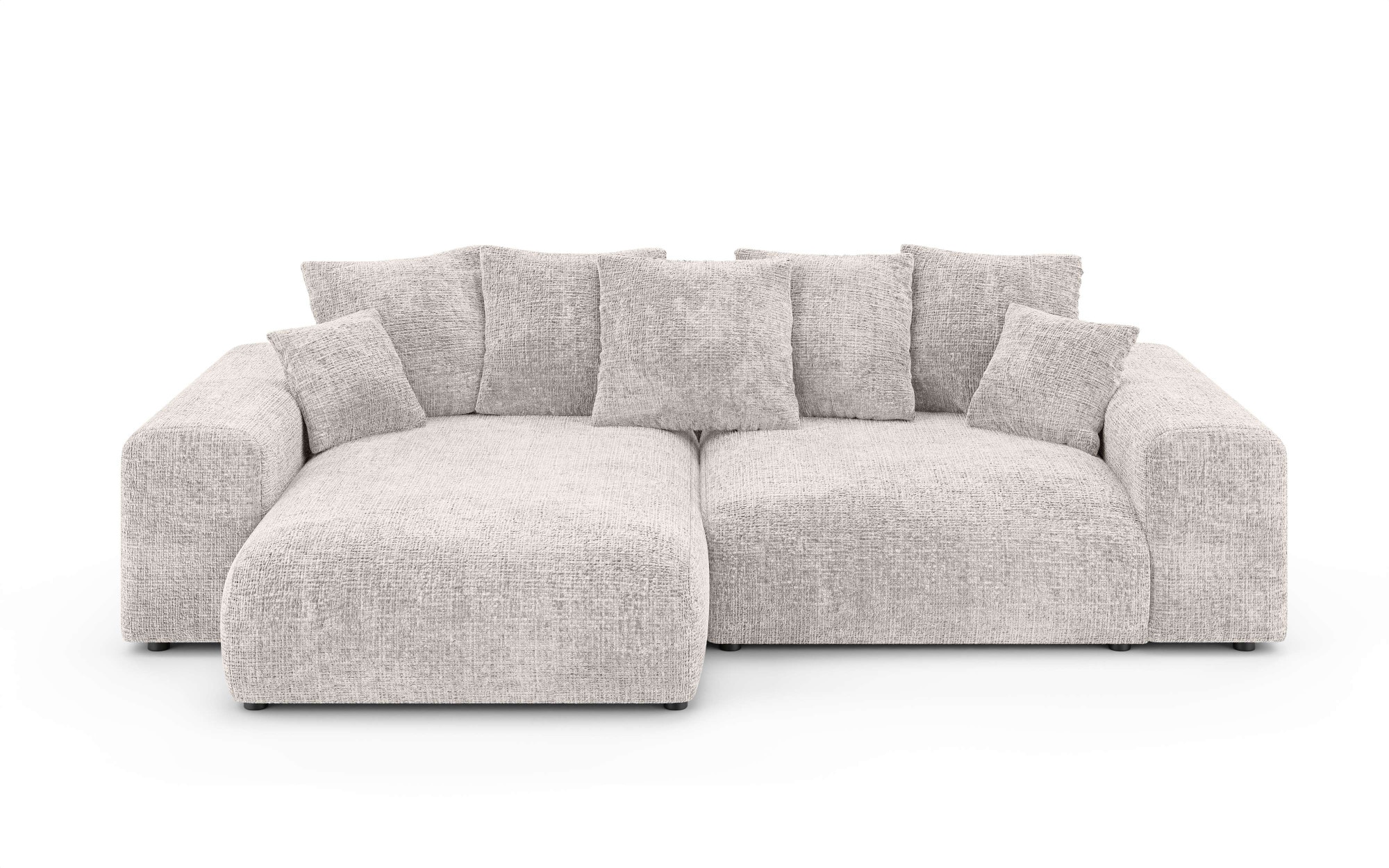 Home affaire Ecksofa »LAKESIDE mit Bettfunktion und Bettkasten, B/T/H 257/166/84 cm«, L-Form, Recamiere beidseitig montierbar, mit Wellenunterfederung