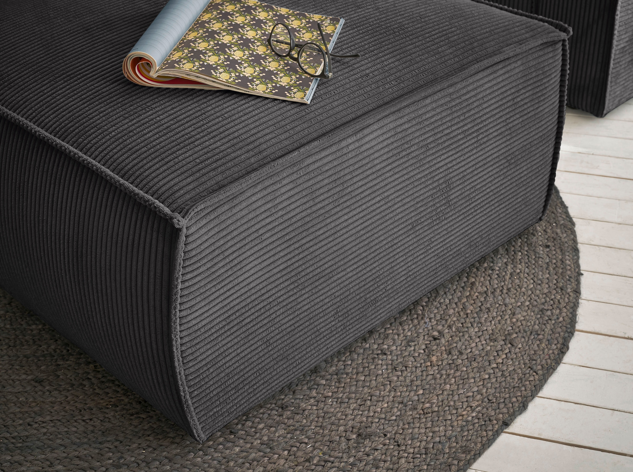 OTTO home Hocker »SHERWOOD« Hocker quadratisch, ideale Ergänzung zum Loveseat SHERWOOD