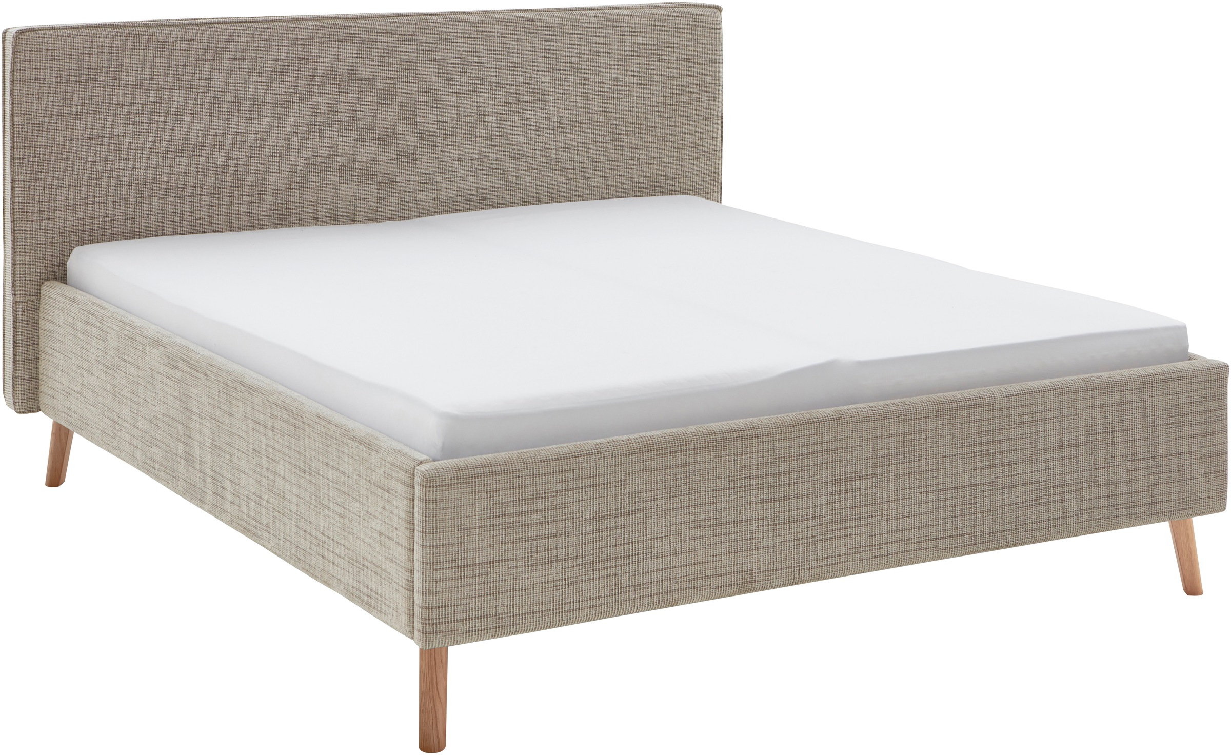 meise.möbel Polsterbett "Riva" mit eichefarbigen Holzfüßen, wahlweise mit B günstig online kaufen