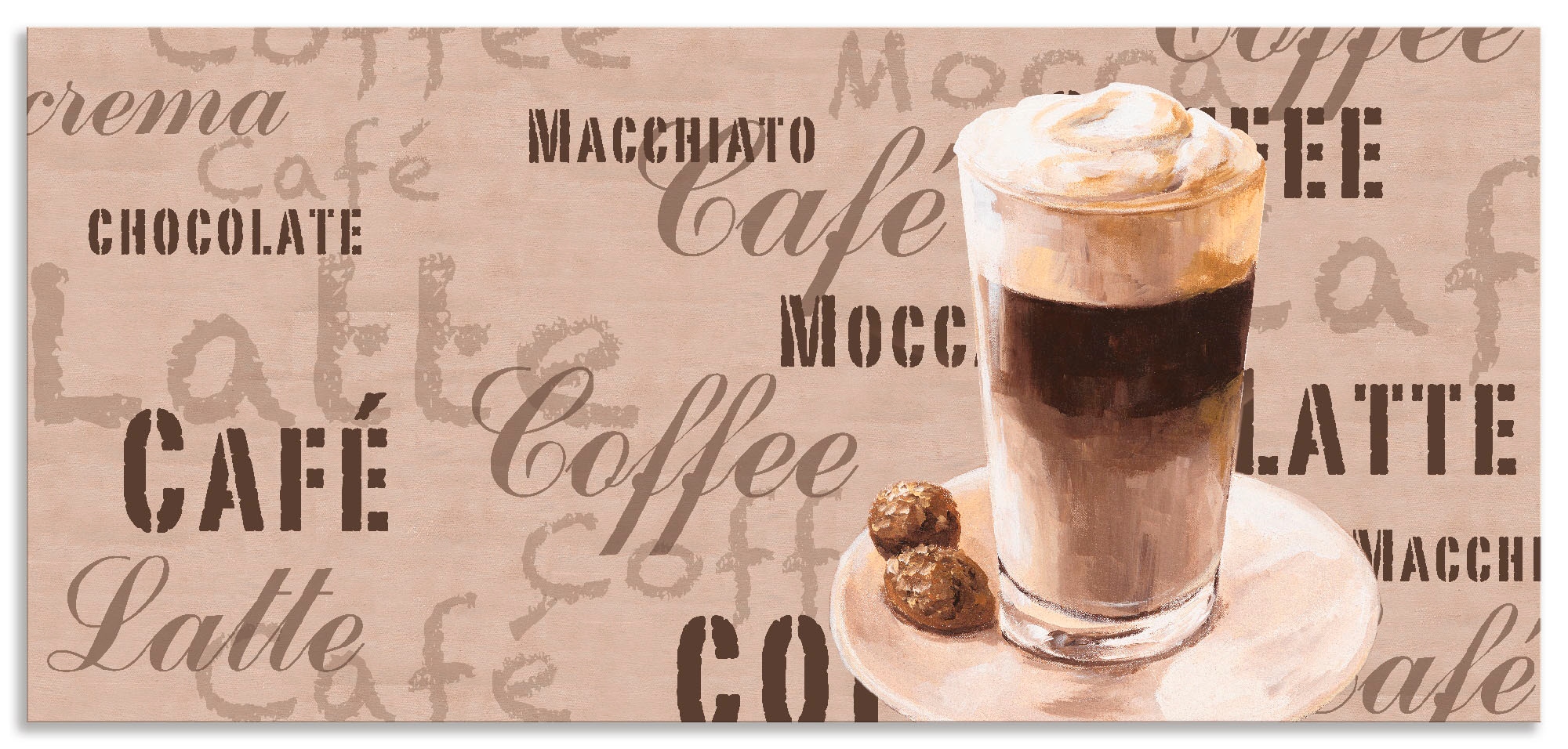 Artland Küchenrückwand »Kaffee - Latte Macchiato«, (1 tlg.), Alu Spritzschu günstig online kaufen