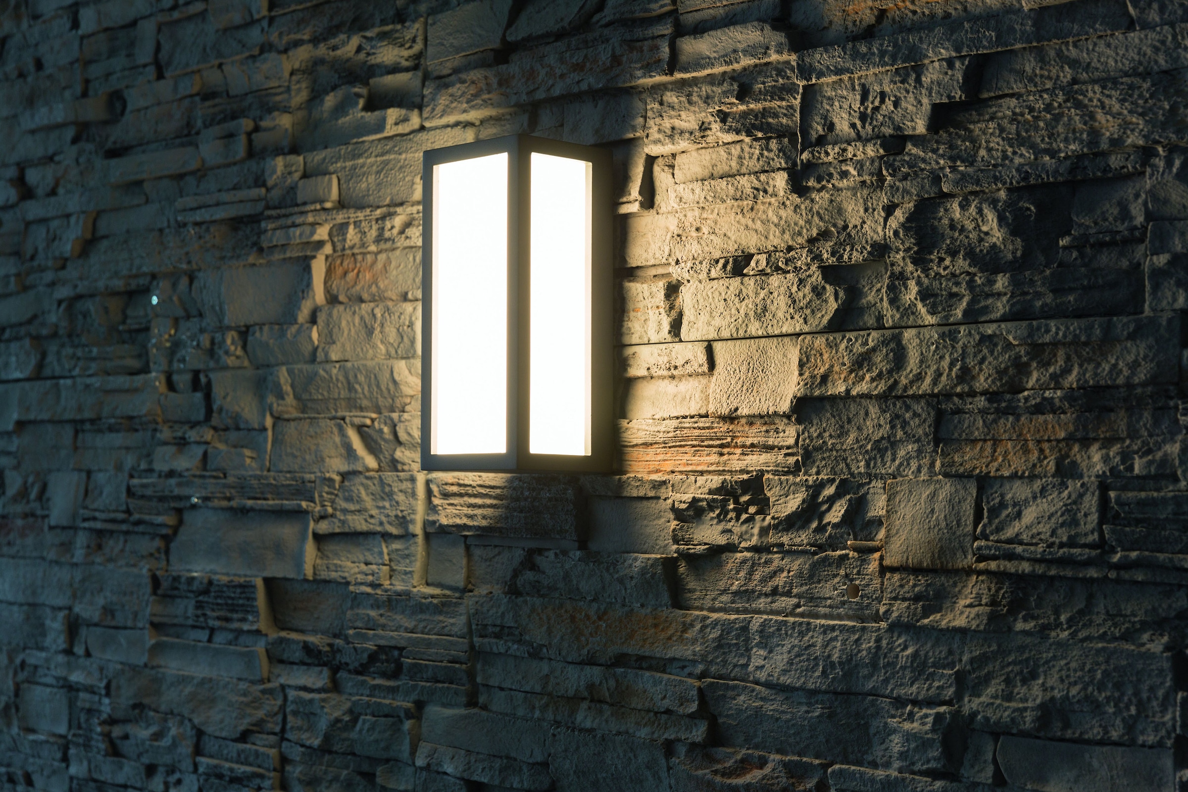 HEITRONIC LED Wandleuchte »Keanu«, 1 flammig, Leuchtmittel LED-Modul | LED fest integriert, Wandlampe, Außenlampe, Lichtaustritt nach vorne und zu beiden Seiten