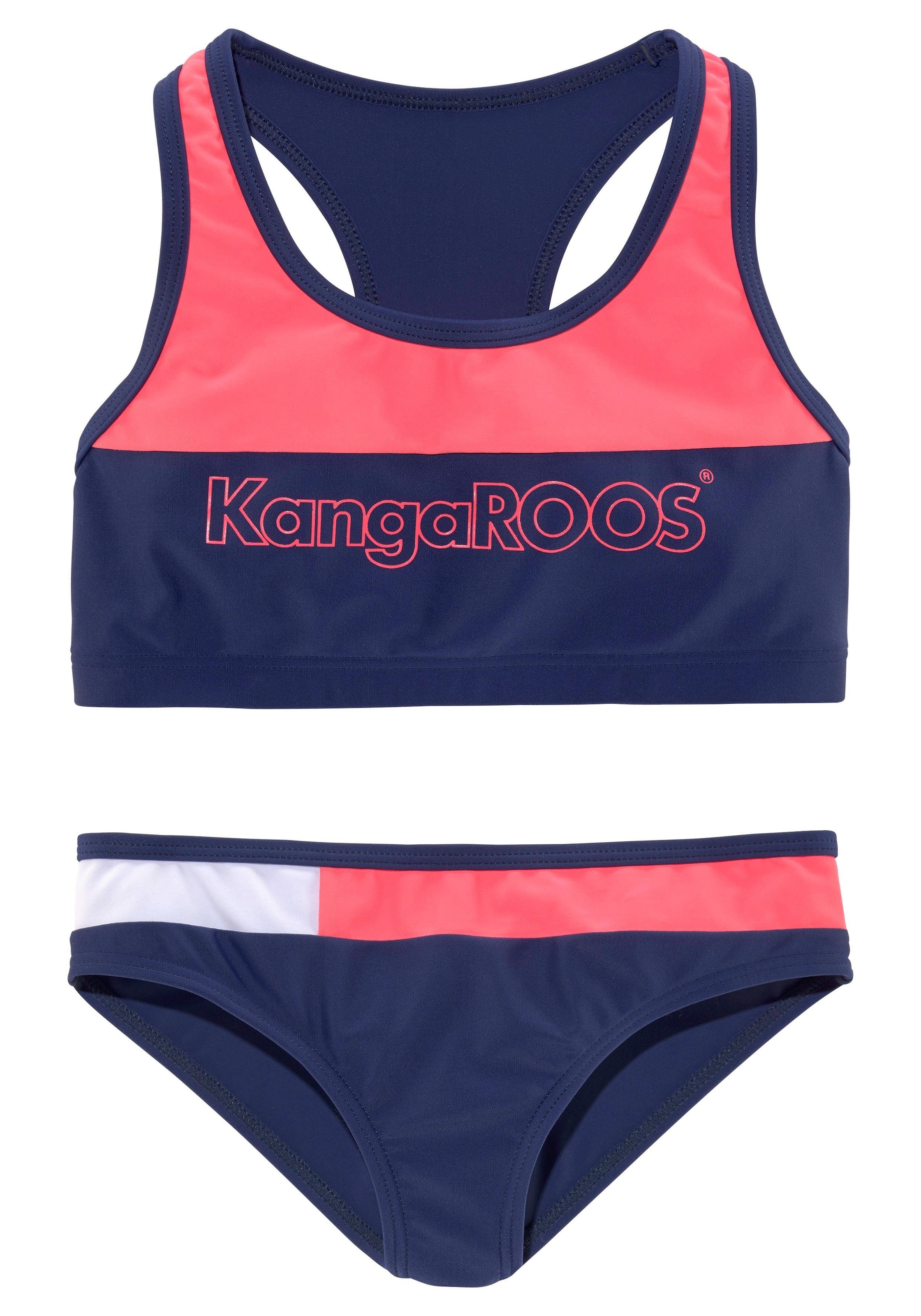 KangaROOS Bustier-Bikini »Energy Kids«, (1 St.), im Colourblocking-Design