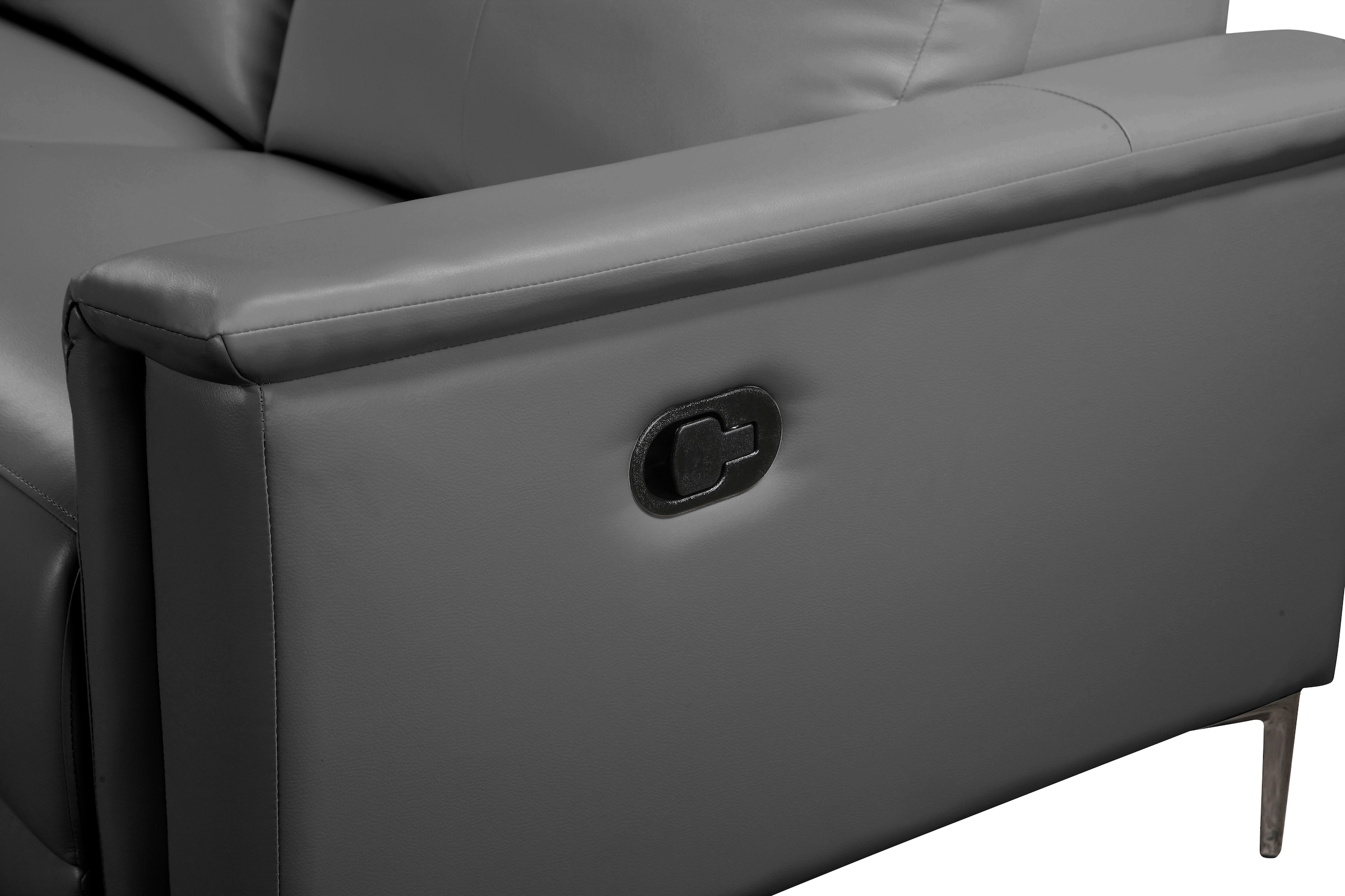 OTTO home Ecksofa »LUND, Naturleder, L-Form, 261cm, man./elektr. Relaxfunktion (USB-A)« und Kopfteilverstellung