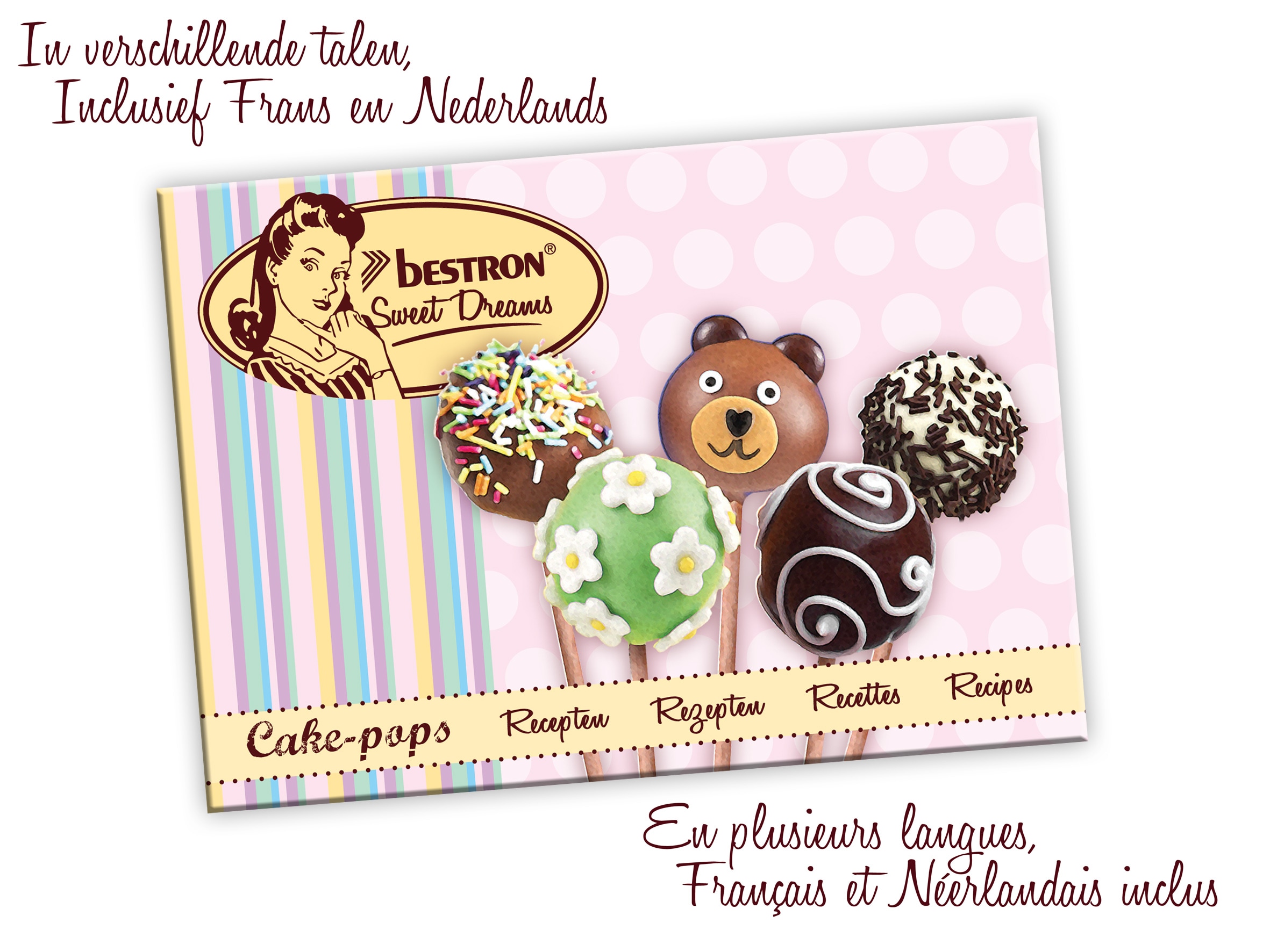 Retro W, Dreams«, Rosa »DCPM12 bestron Antihaftbeschichtung, Cakepop-Maker 700 im Sweet Design,